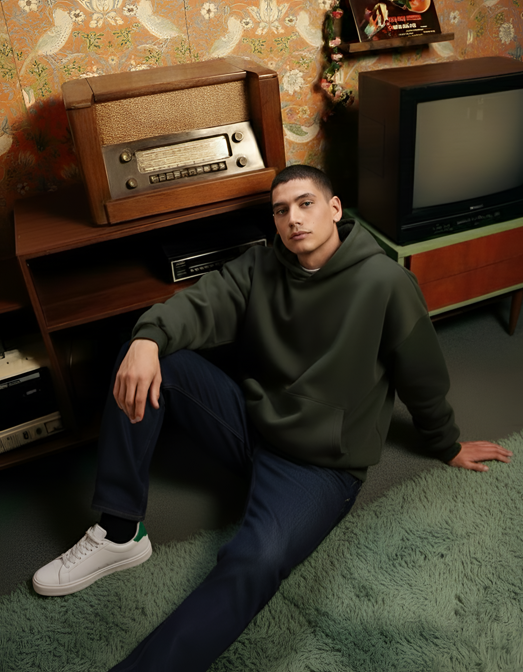 El Arabi Asli Unisex Oversized Hoodie - Olive M - NAS Trends
