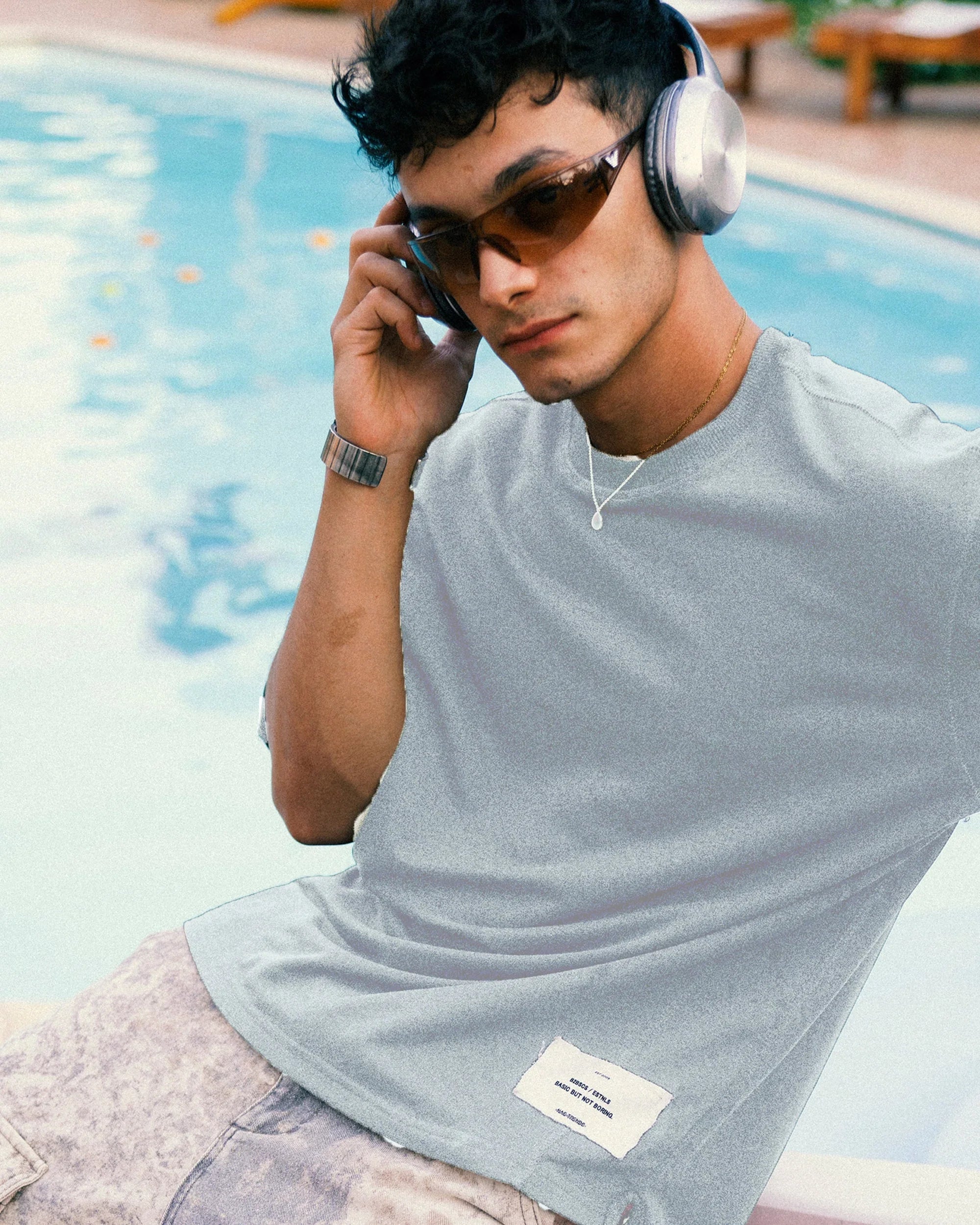 NAS Trends - Stitched Basic Unisex Oversized SS T-Shirt - Grey 1