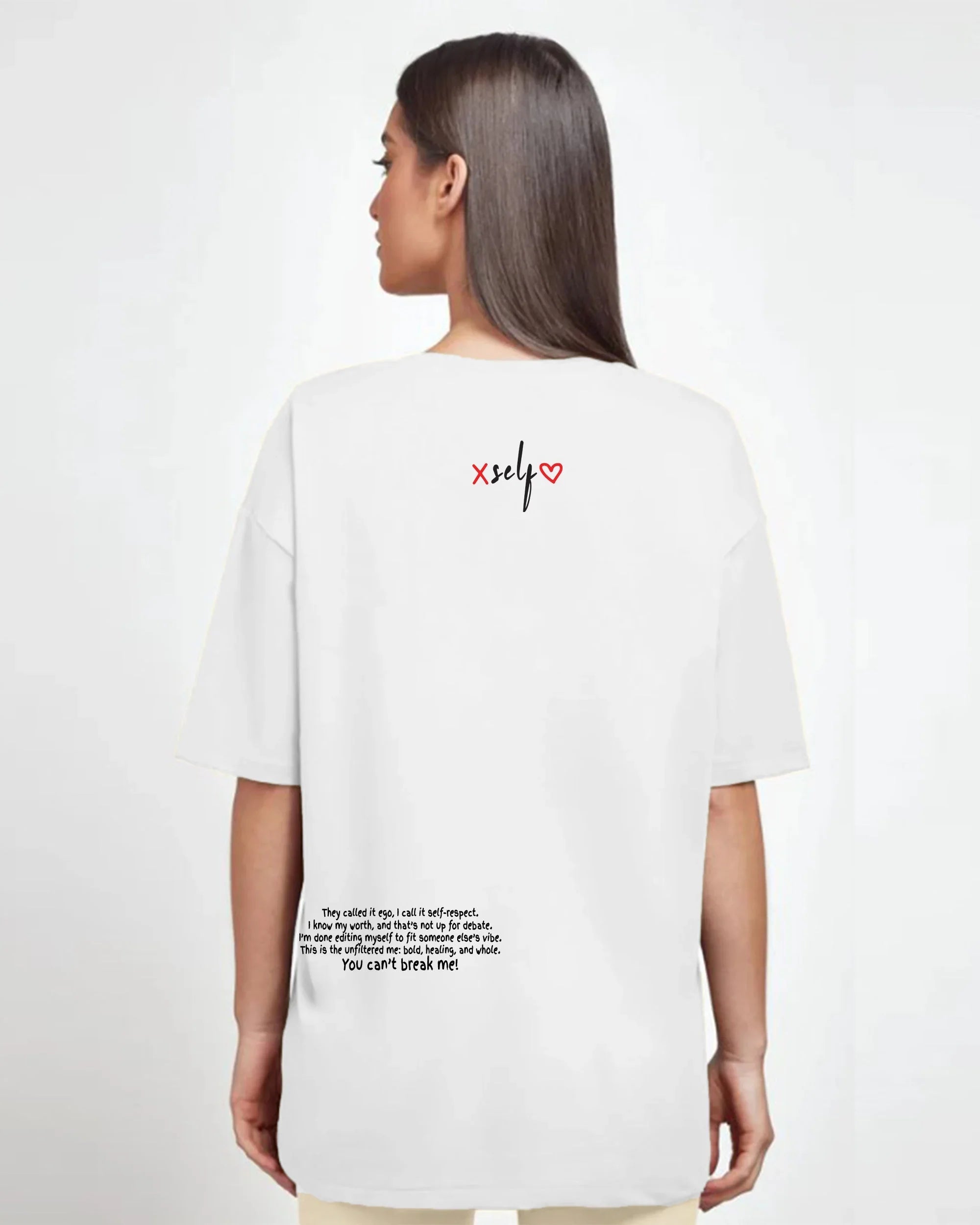 Self Love Women Oversized SS T-Shirt - Off White - NAS Trends 3