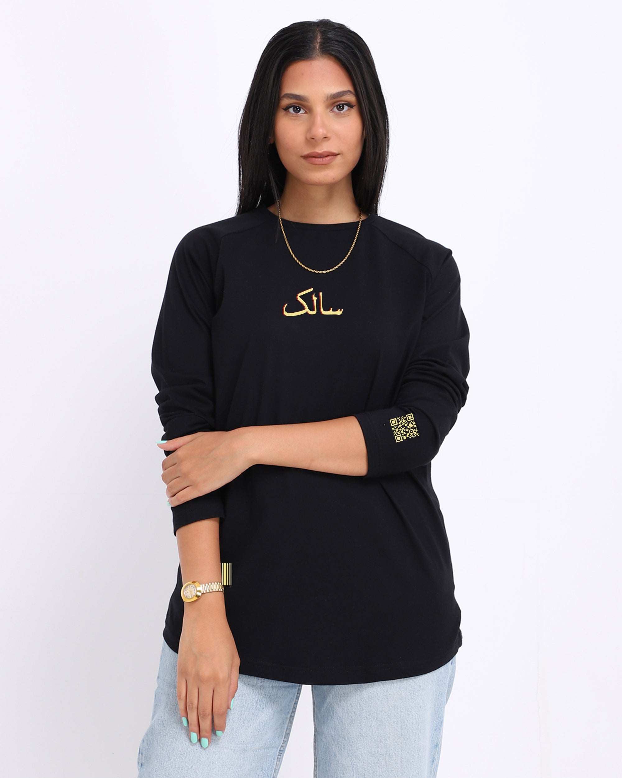 Salek Women LS T-Shirt - Black - NAS Trends 1