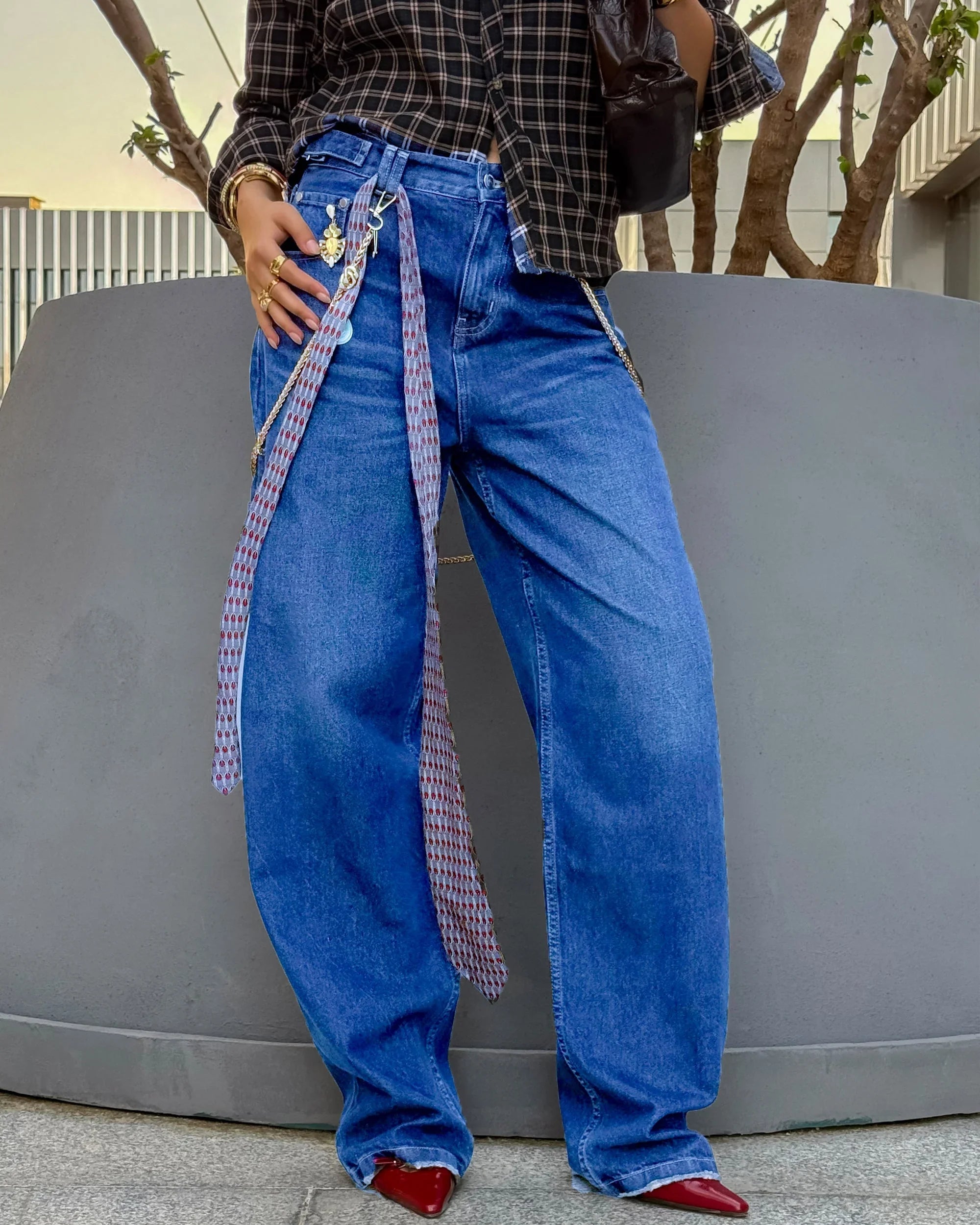 Women Baggy Pant - Light Blue - NAS Trends 1