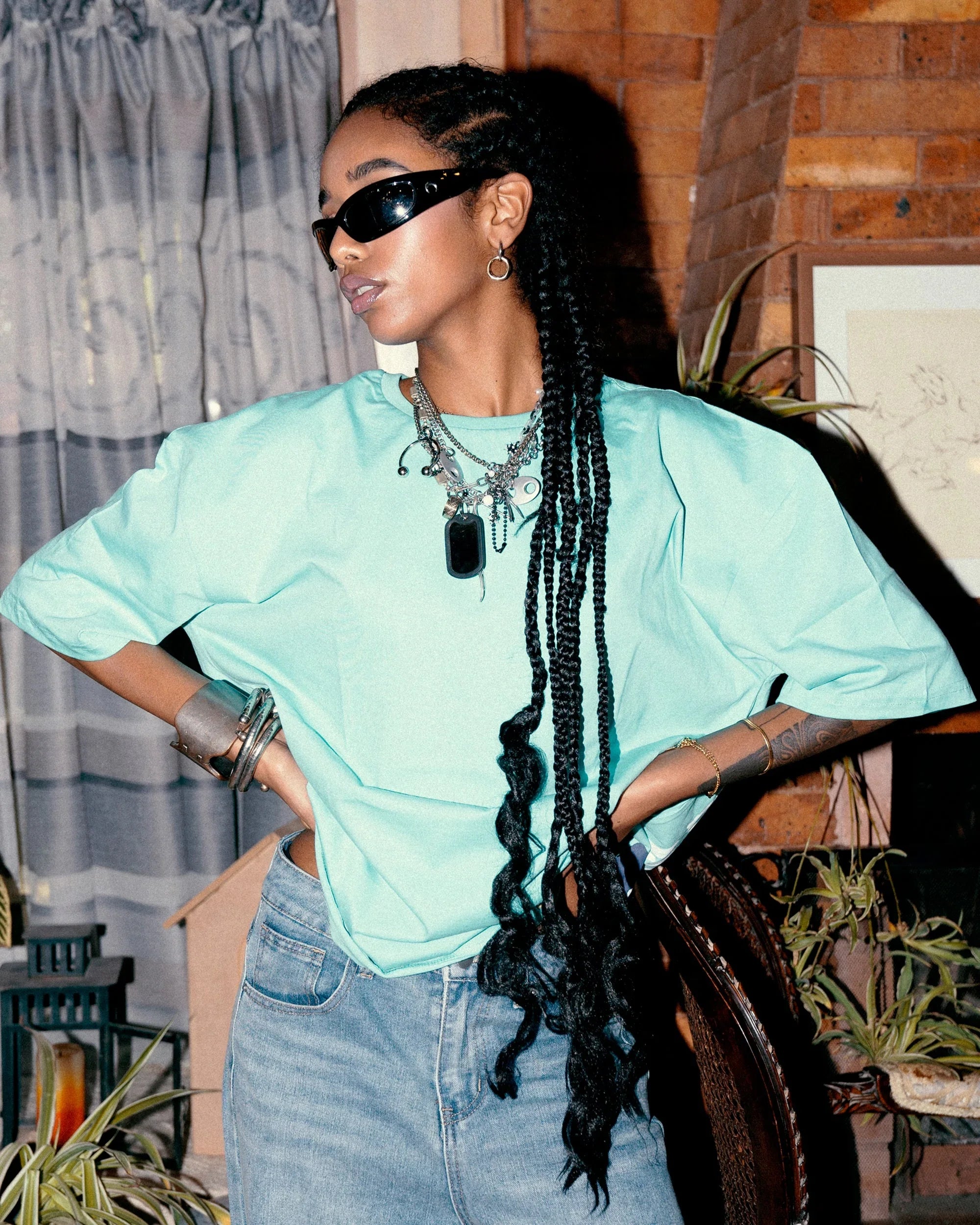 NAS Trends - Vibe Unisex Oversized SS T-Shirt - Mint Green 5