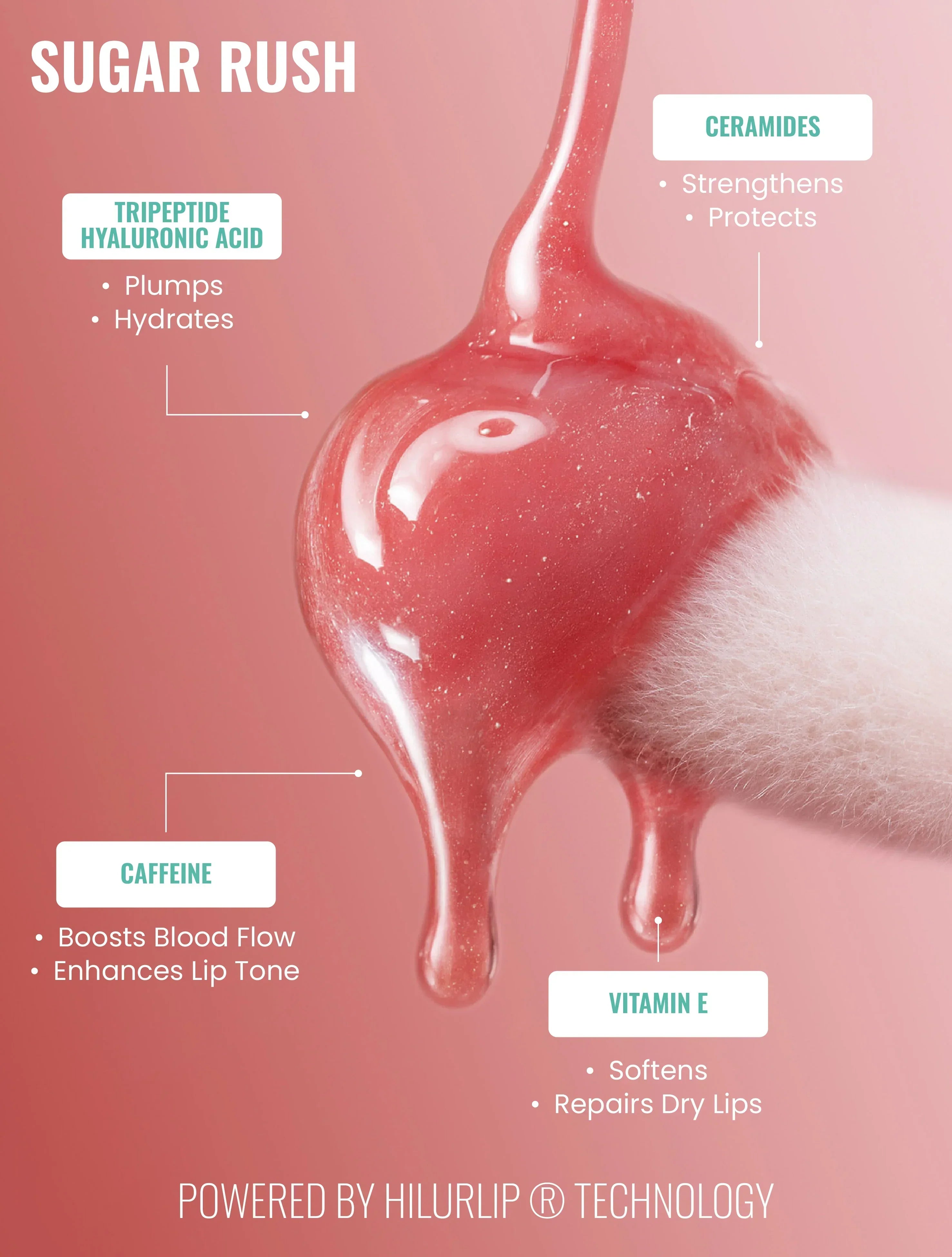 Locken - Tripeptide Lip Oil - Sugar Rush COTTON CANDY 6