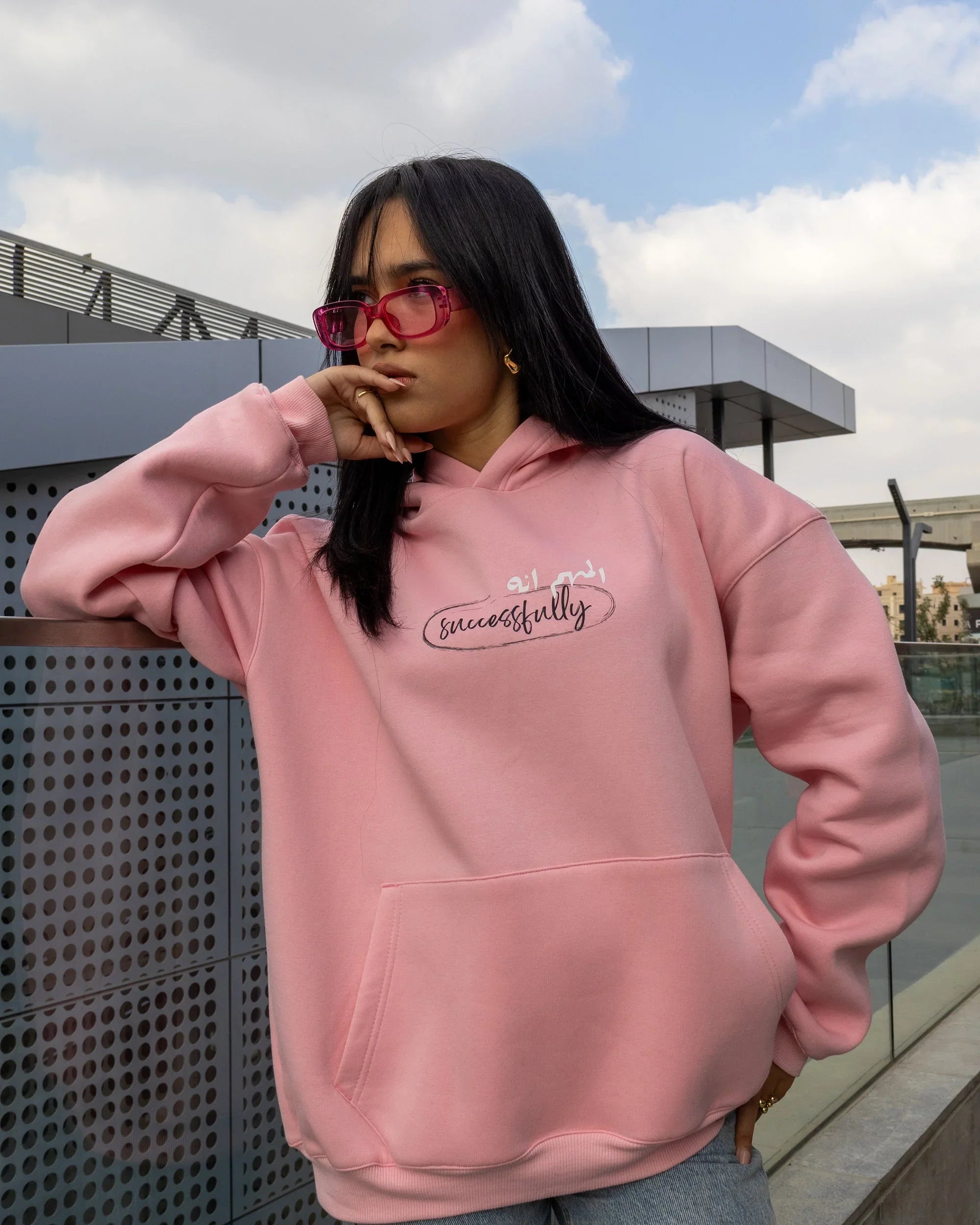 NAS Trends - Successfully Unisex Oversized Hoodie - Rose 4