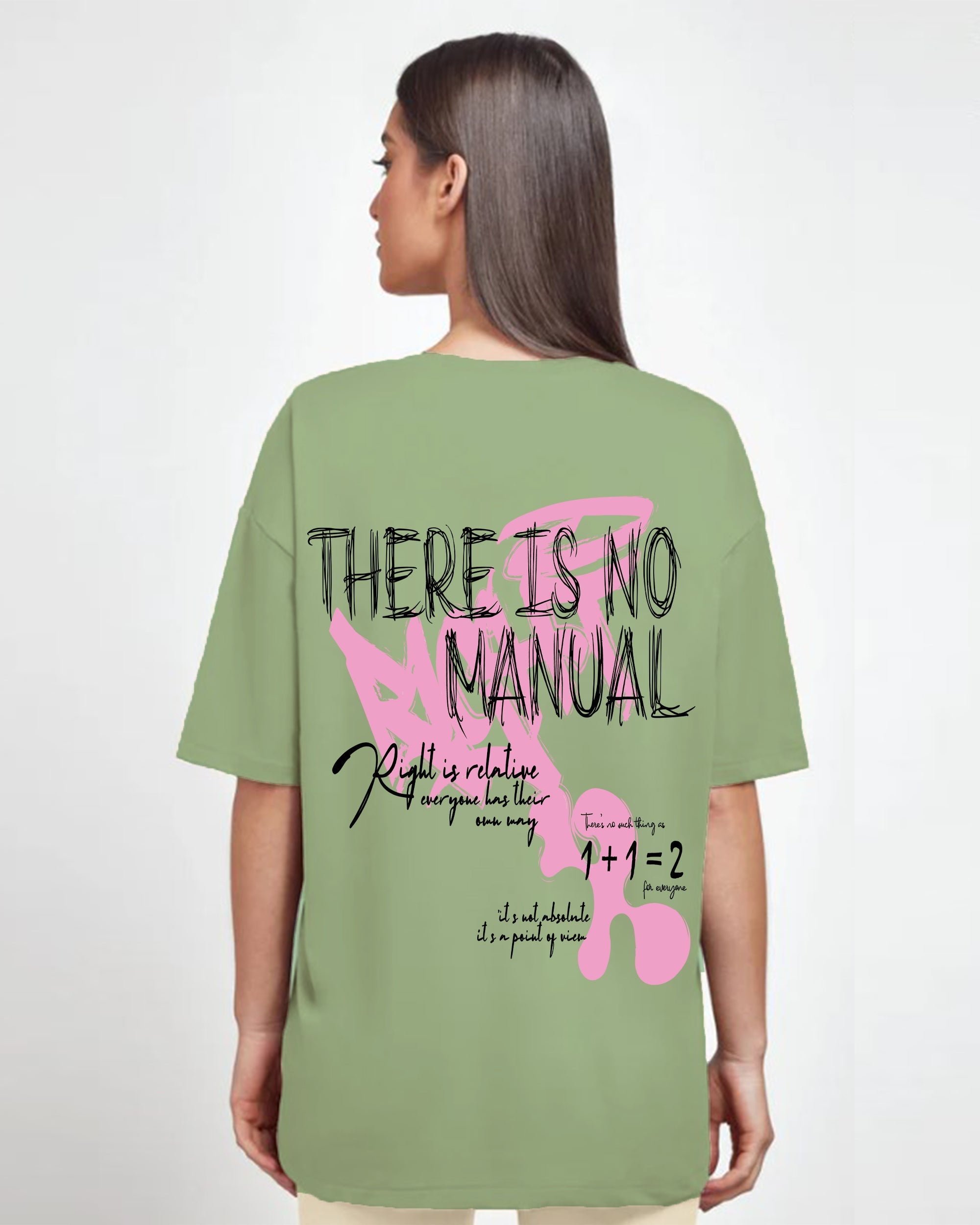 Right Women Oversized SS T-Shirt - Pistachio - NAS Trends 3