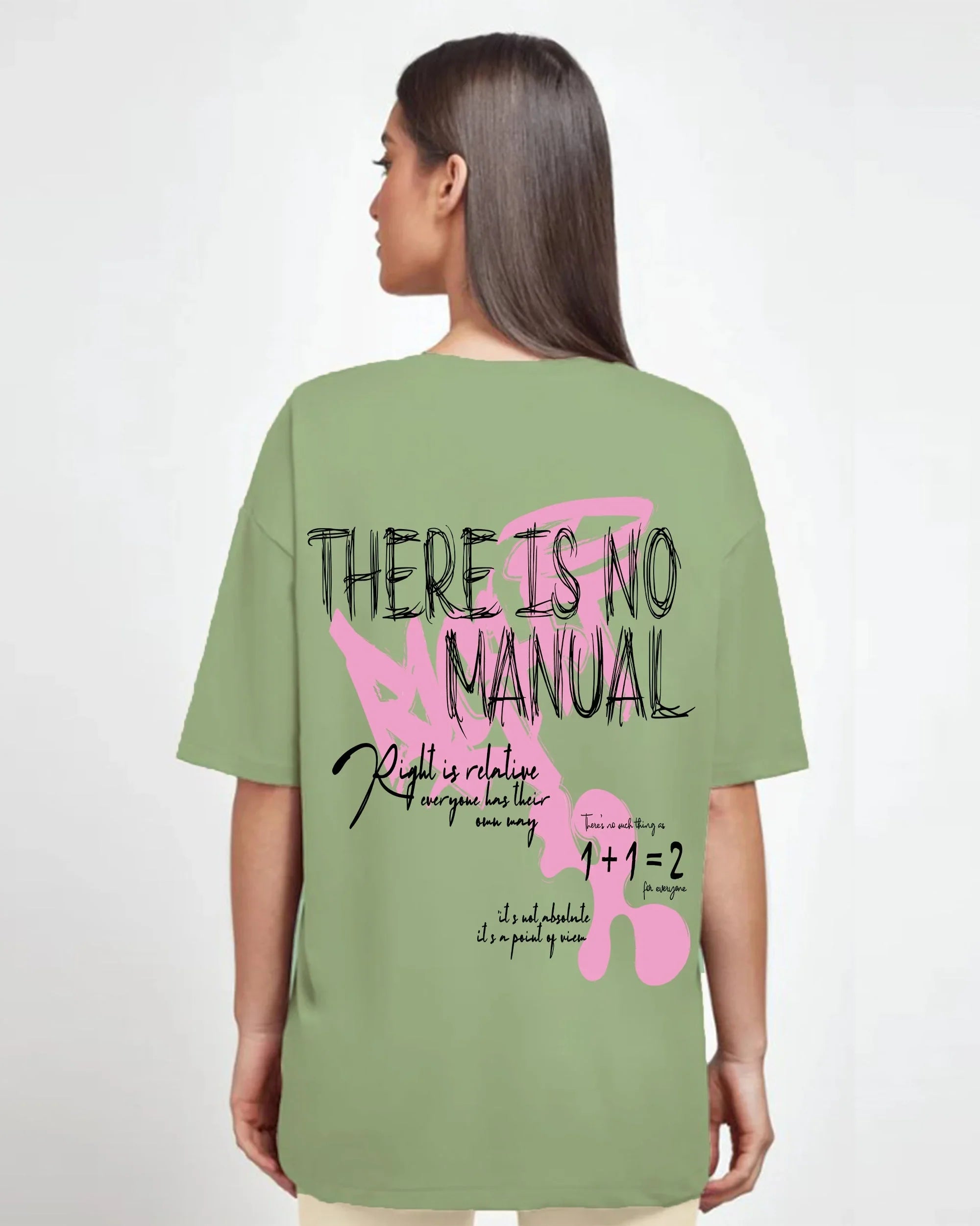 Right Women Oversized SS T-Shirt - Pistachio - NAS Trends 3