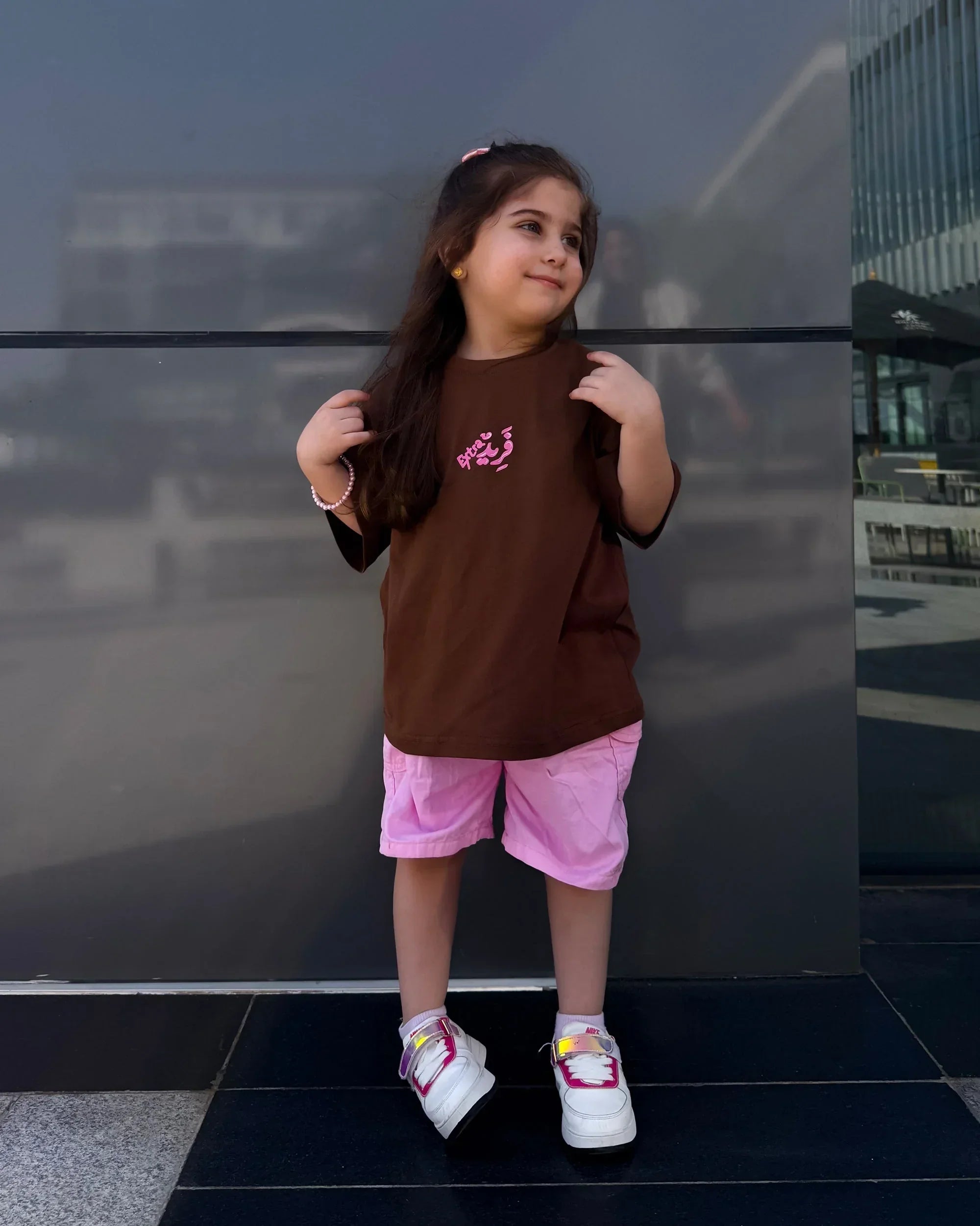 Extra fared Girls Oversized SS T-Shirt - Brown - NAS Trends - Babazzaro
