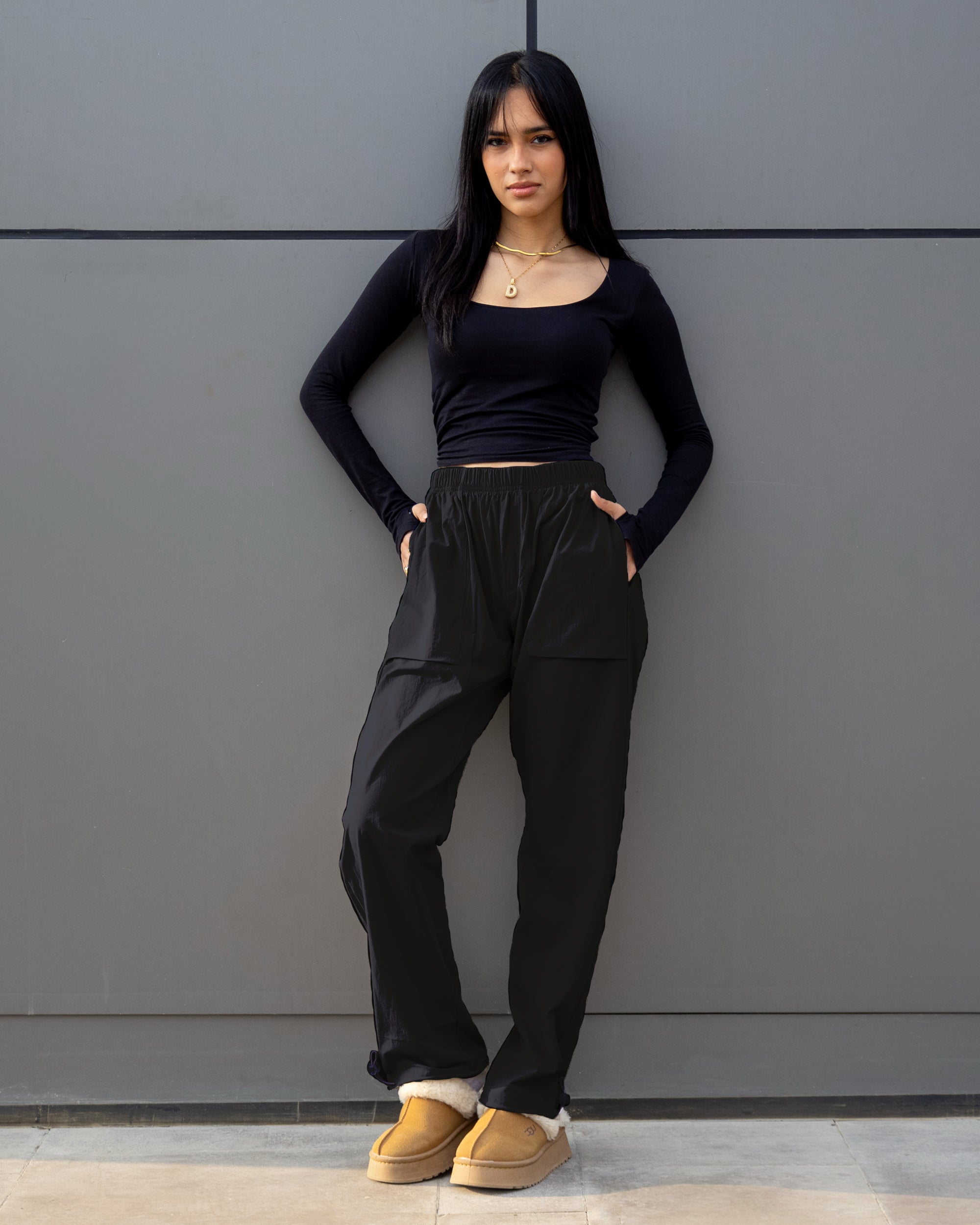 Basic Women Soft Pants - Black - NAS Trends 3