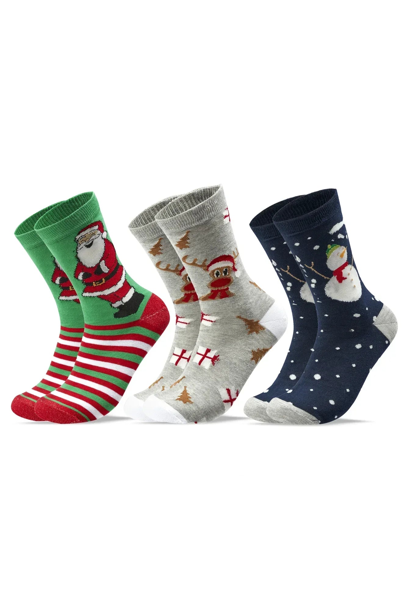 Men Set Of 3 Christmas Socks Multicolour - Sam Socks - Babazzaro