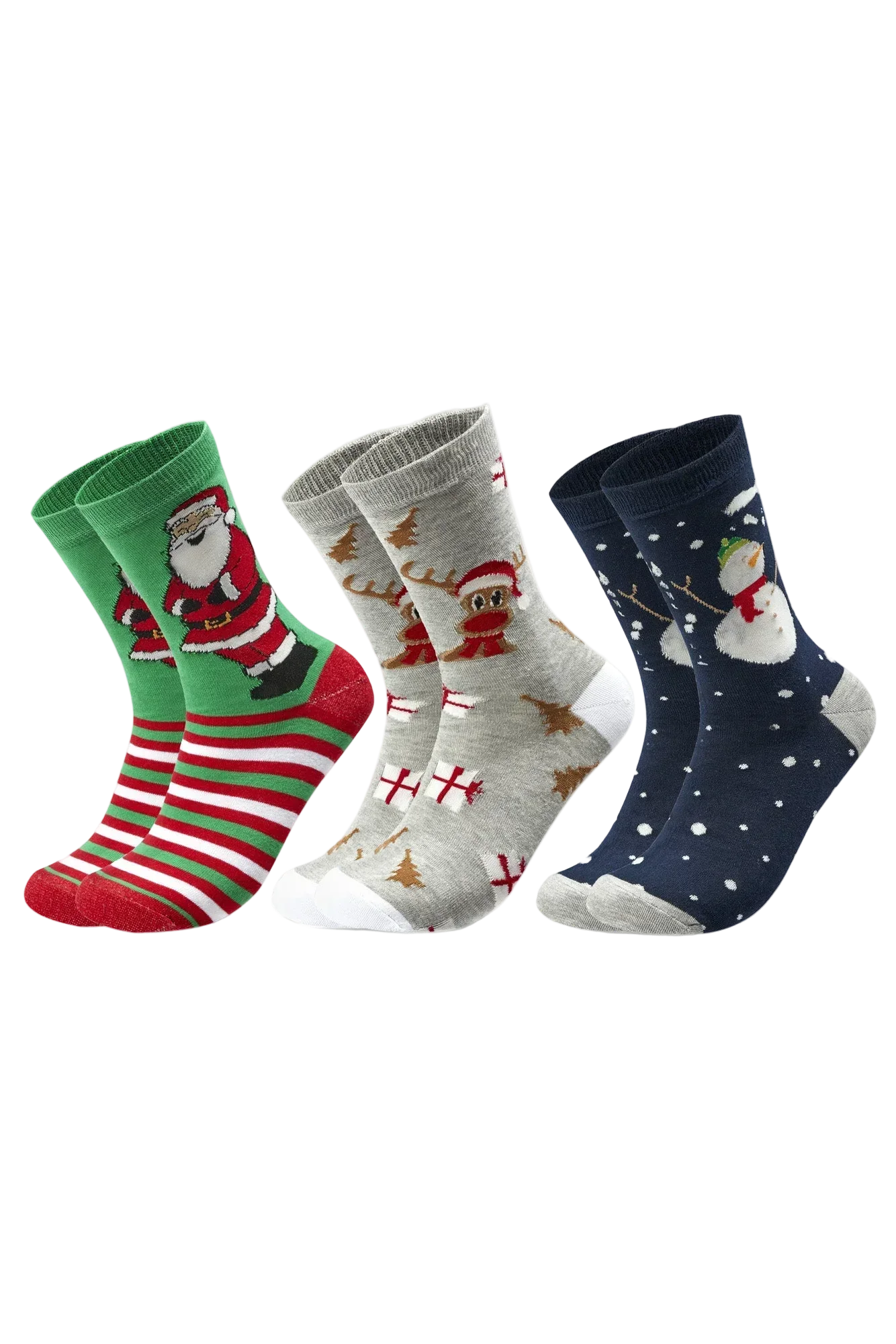 Women Set Of 3 Christmas Socks - Sam Socks - Babazzaro