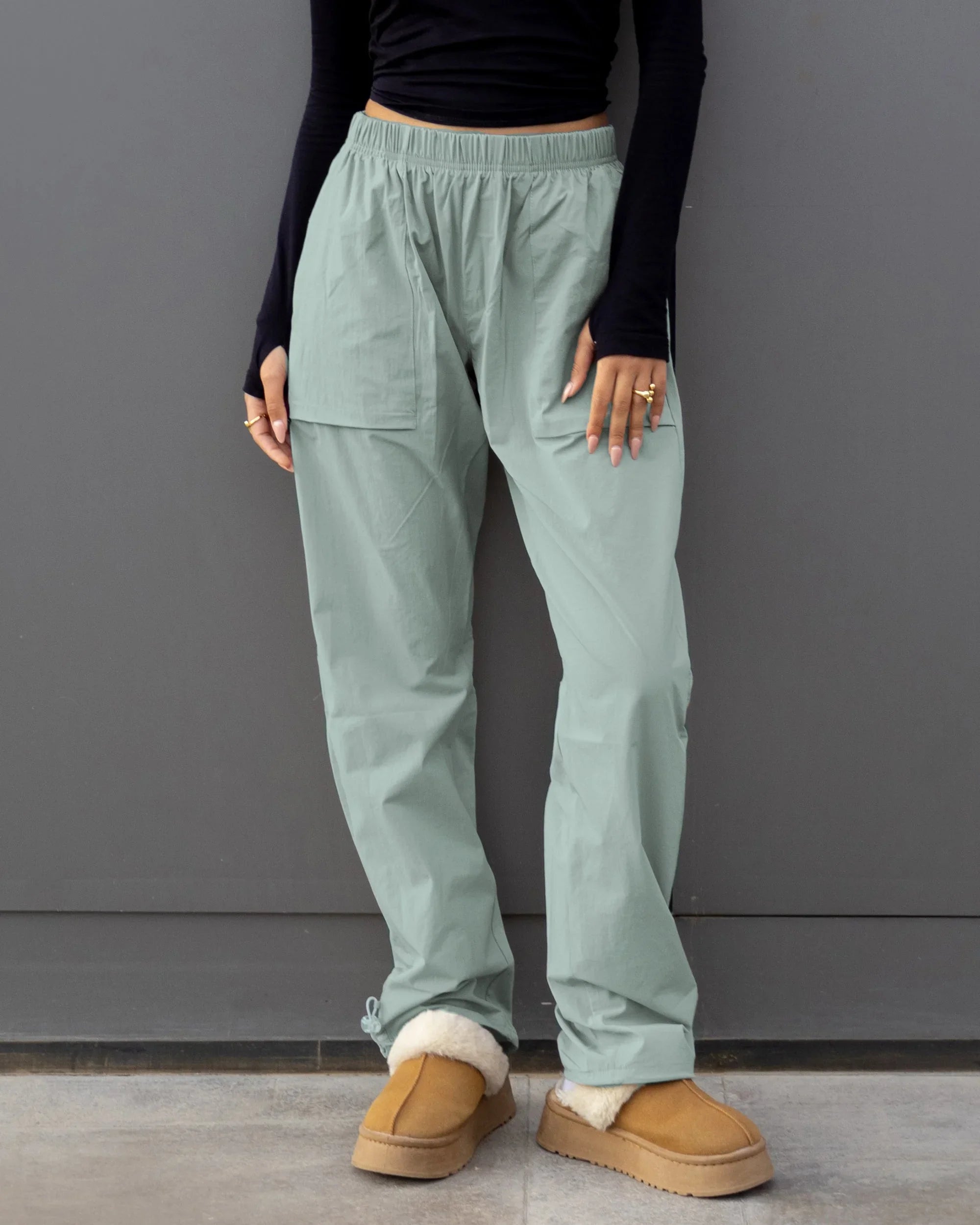 Basic Women Soft Pants - Olive - NAS Trends 2