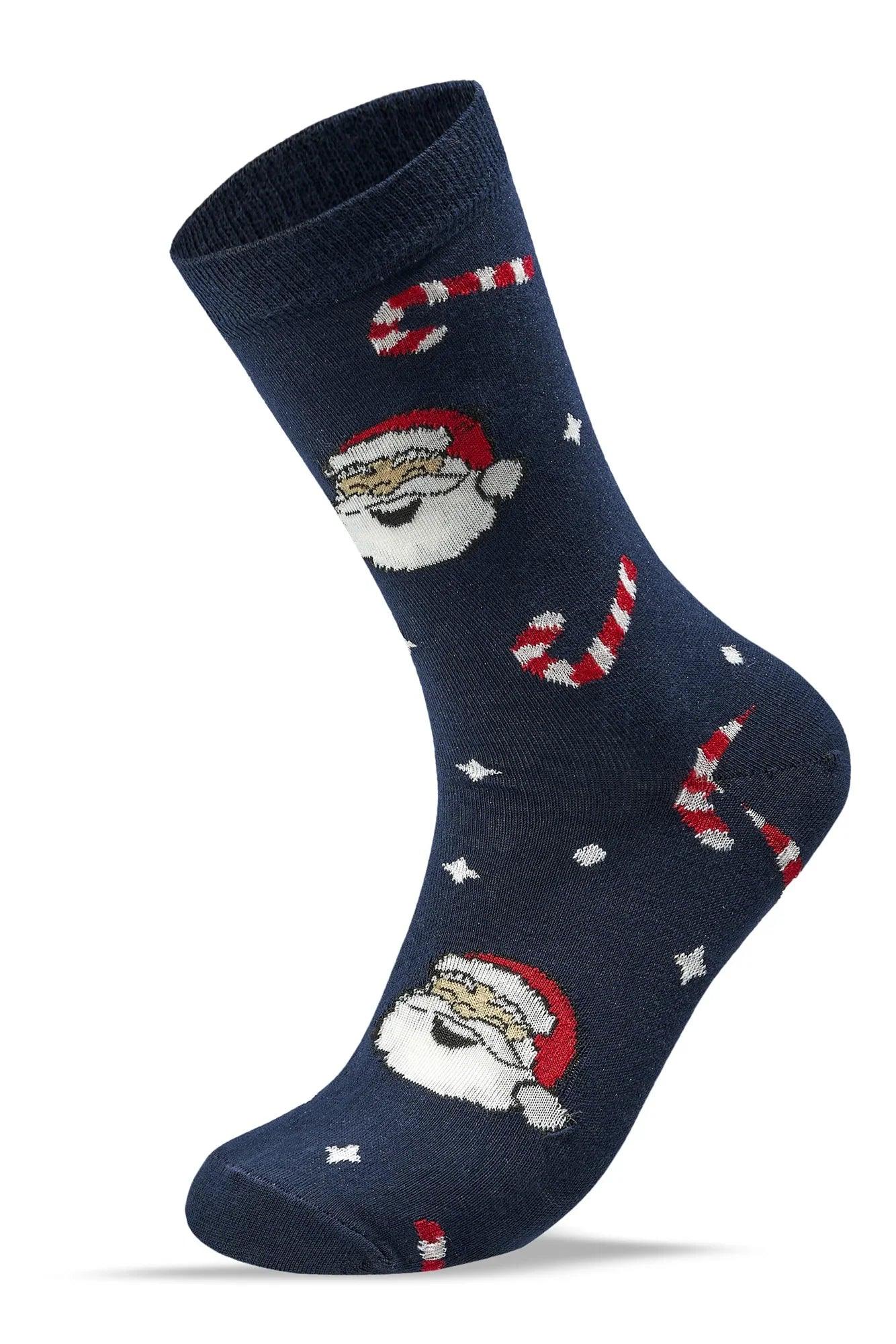 Women Set Of 3 Christmas Long Socks Pattern 2 Multi Color - Sam Socks - Babazzaro