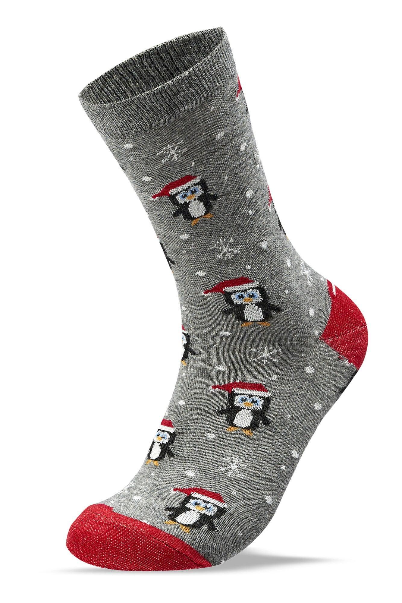 Women Set Of 3 Long Christmas Gift Patterns Socks Multi Color - Sam Socks - Babazzaro