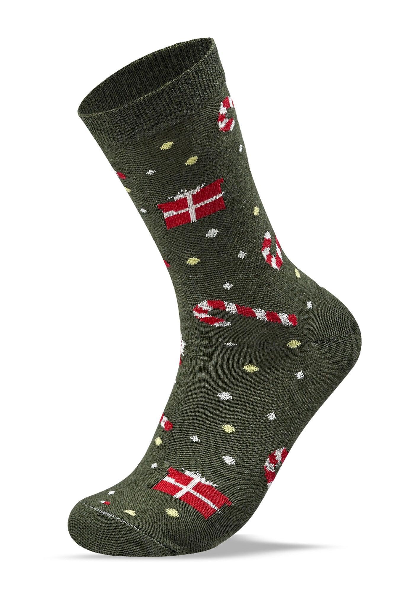Women Set Of 3 Long Christmas Gift Patterns Socks Multi Color - Sam Socks - Babazzaro