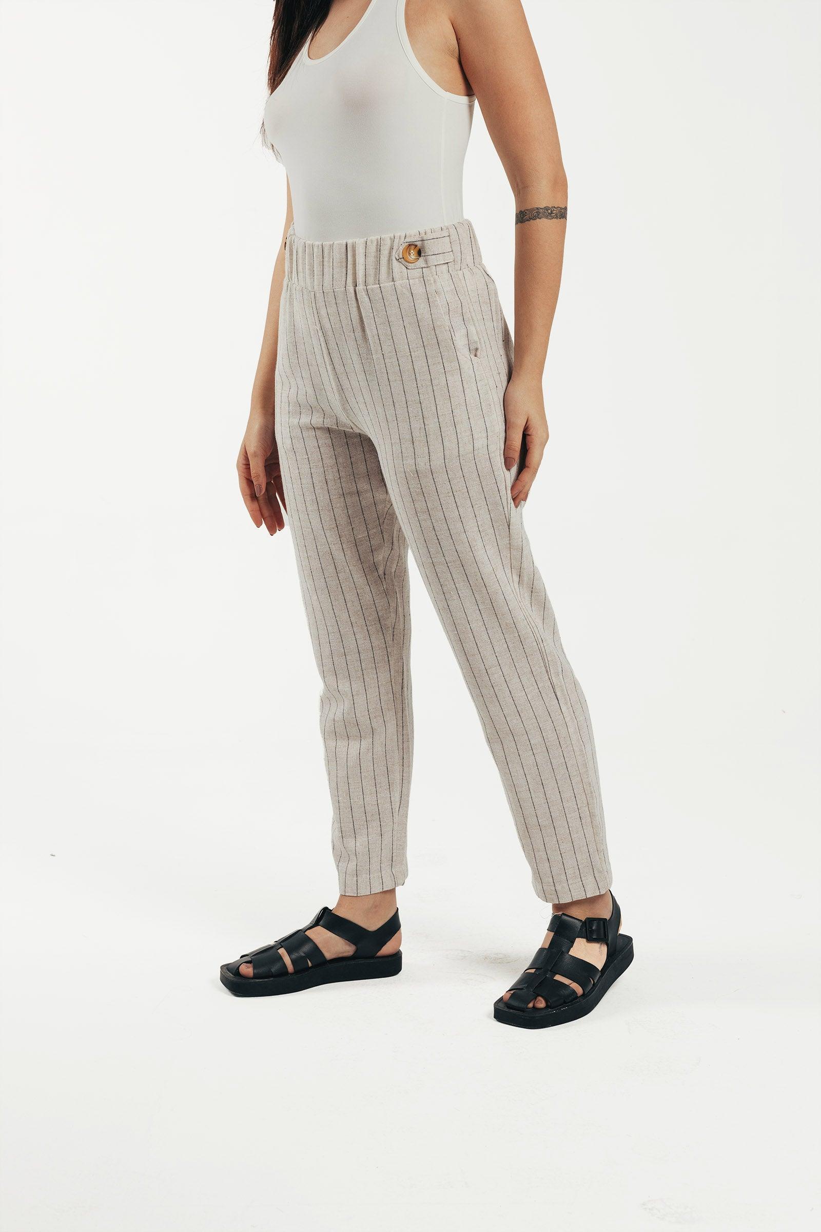 Clue - Linen Striped Pants 2