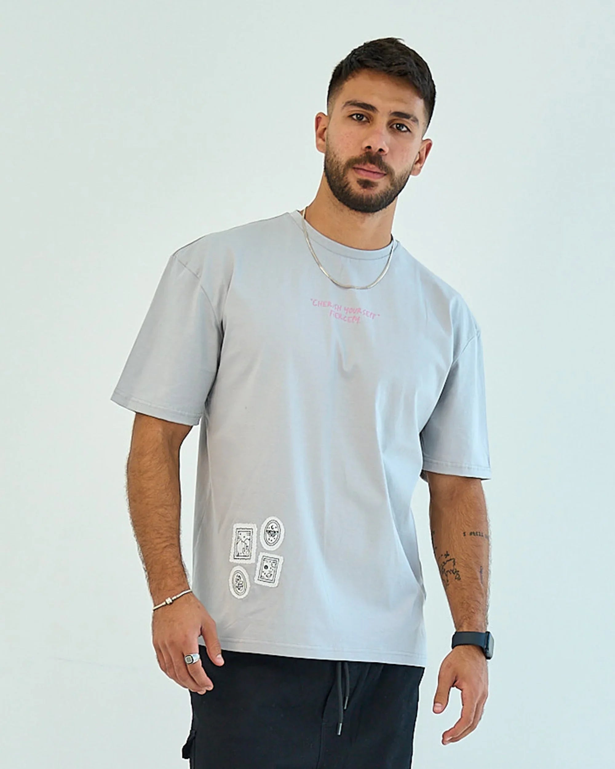 NAS Trends - Whispers Unisex Oversized SS T-Shirt - Grey 2