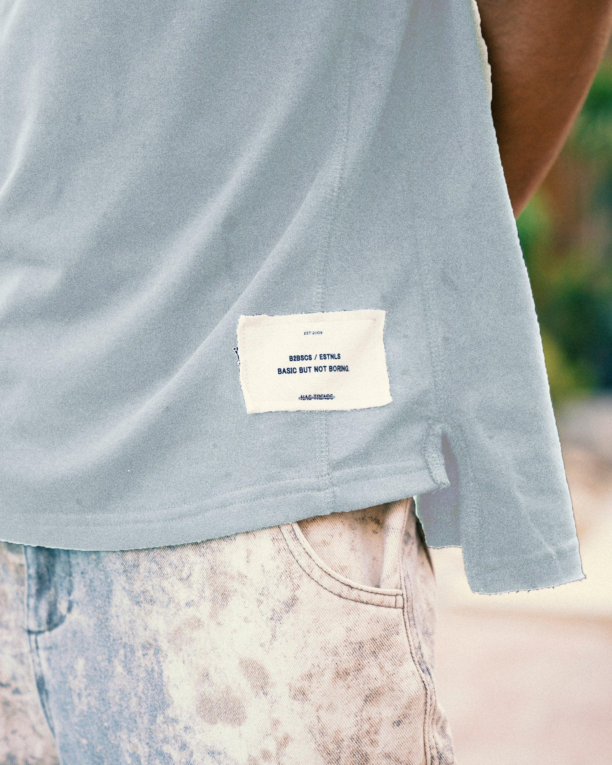 NAS Trends - Stitched Basic Unisex Oversized SS T-Shirt - Grey 3