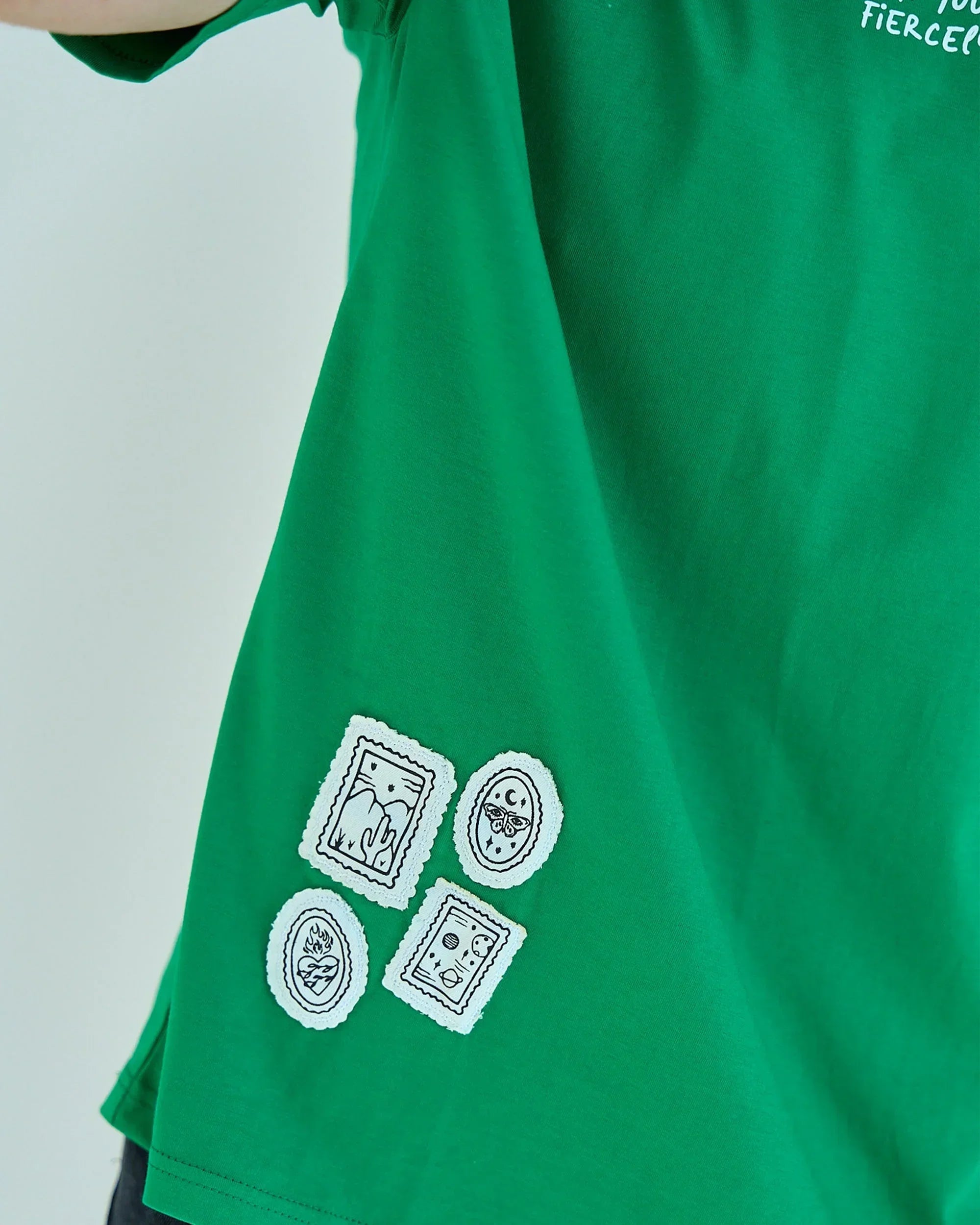 Whispers Unisex Oversized SS T-Shirt - Green - NAS Trends - Babazzaro