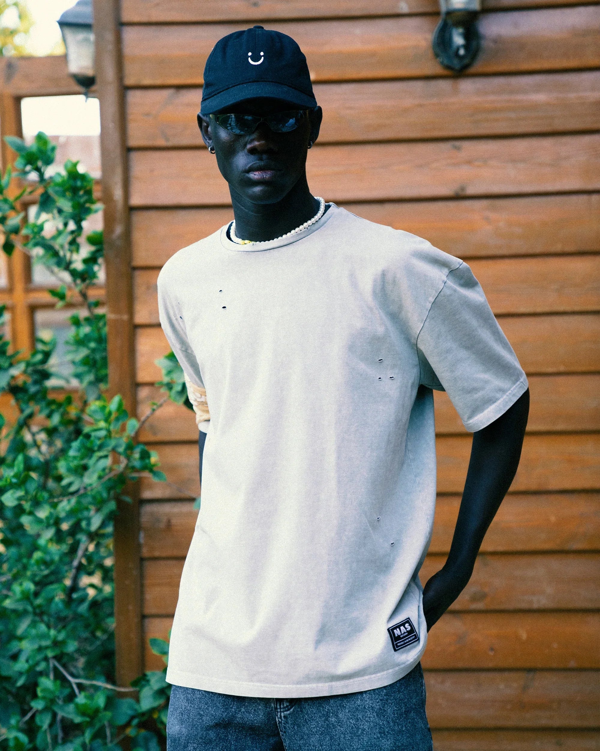 NAS Trends - Stone Washed Basic Unisex Oversized SS T-Shirt - Beige 1