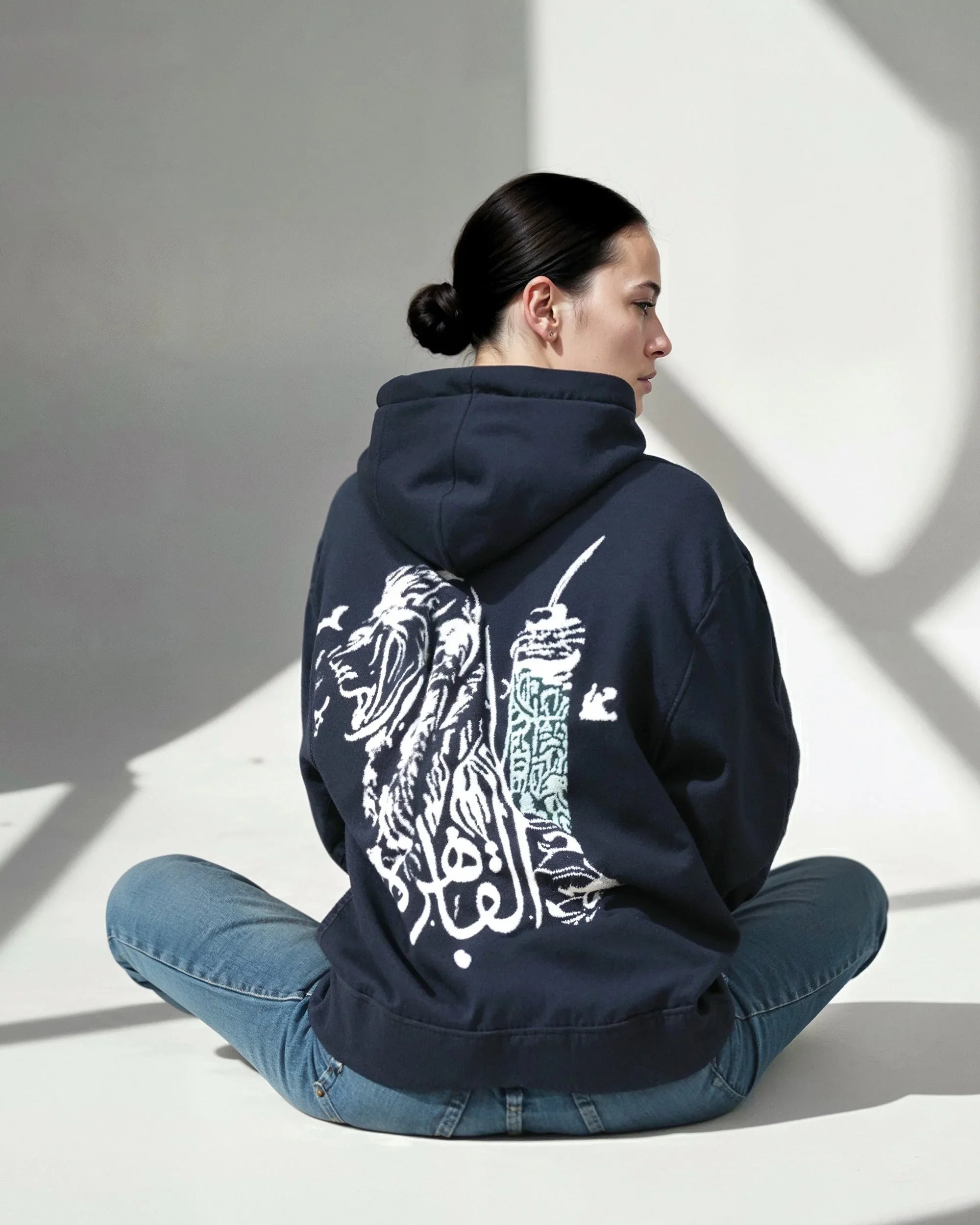 Al Kahira Unisex Oversized Hoodie - Dark Grey W - NAS Trends 4