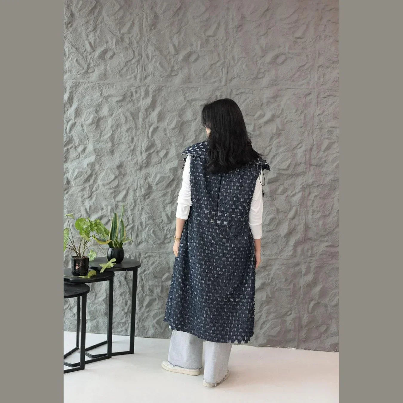 Denim Cut Cardigan - A_Squared_Y - Babazzaro