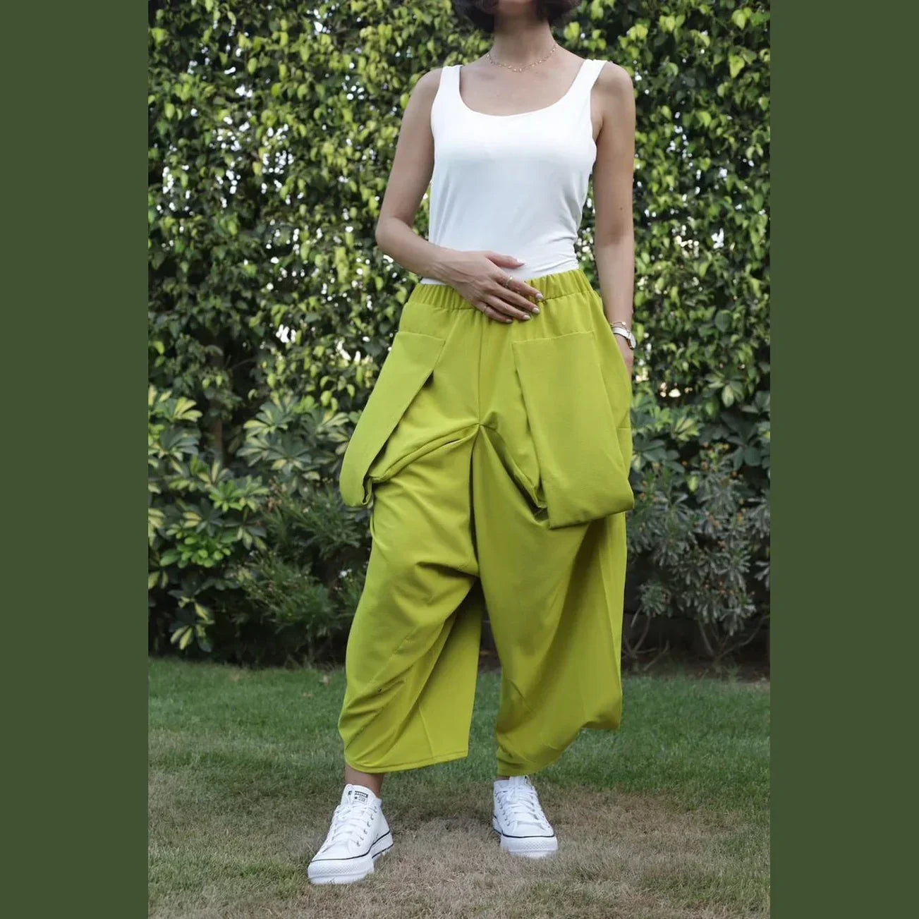 Pants-Apple green color - A_Squared_Y - Babazzaro