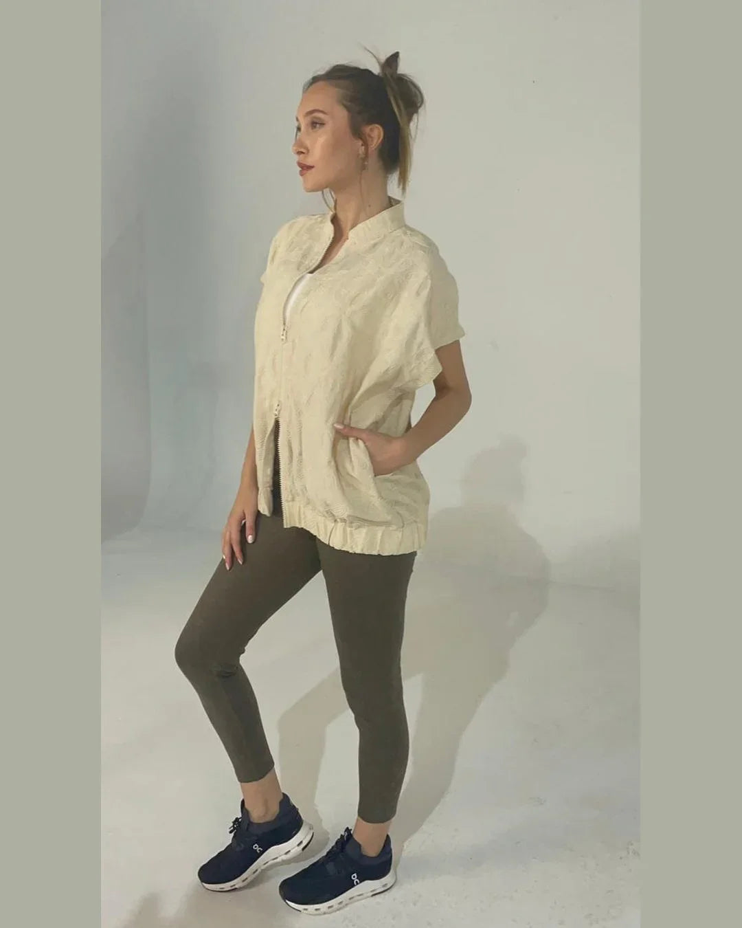 A_Squared_Y - Vest Linen-Beige color 1