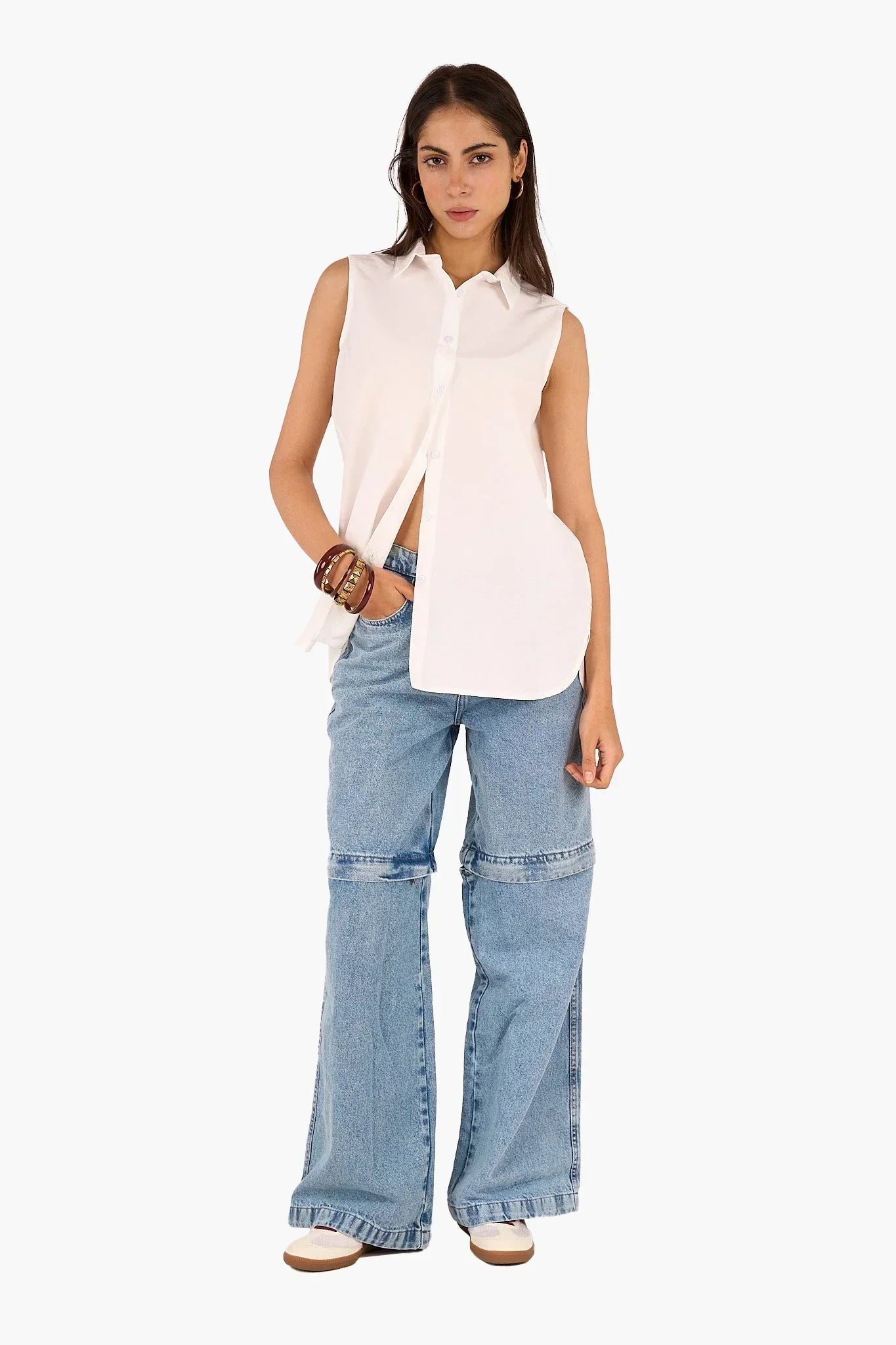 Clue - 2in1 Convertible Denim Pants 8