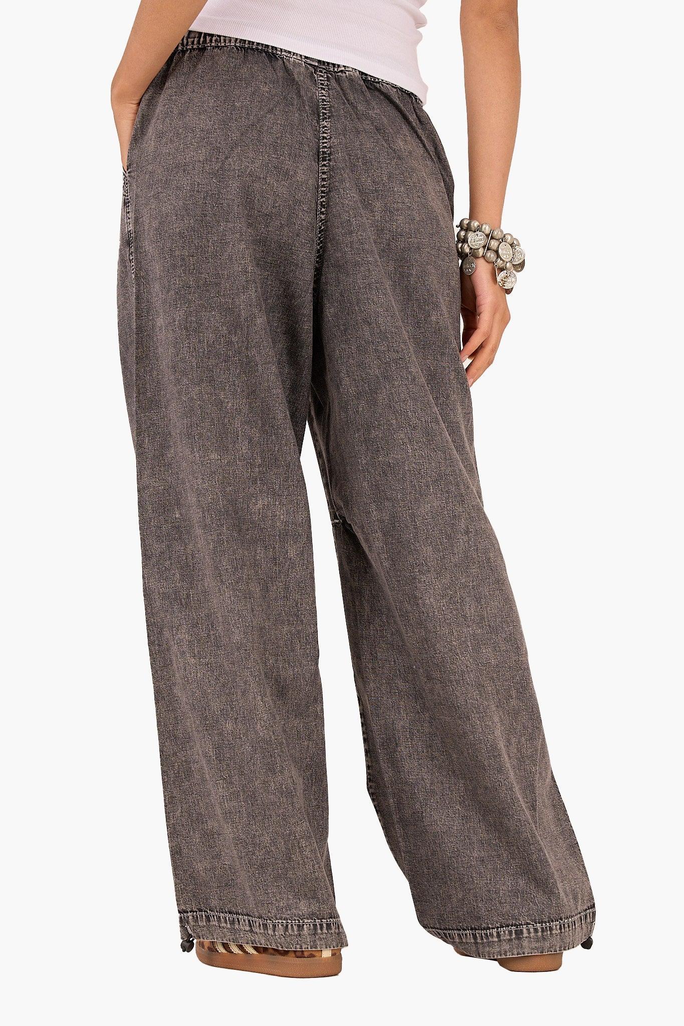 Clue - Relaxed Fit Drawstring Denim Pants 6