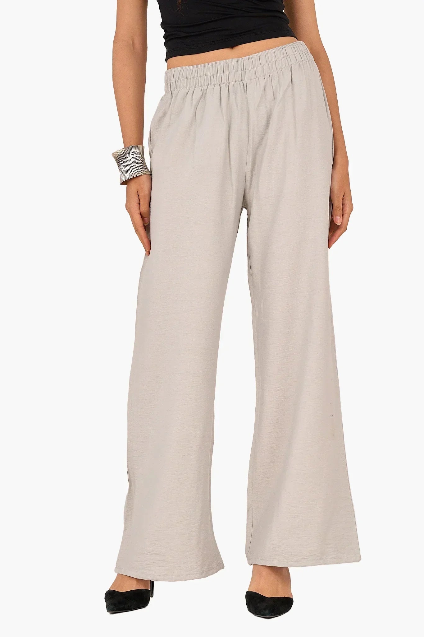 Clue - High Waist Straight Cut Pants 8