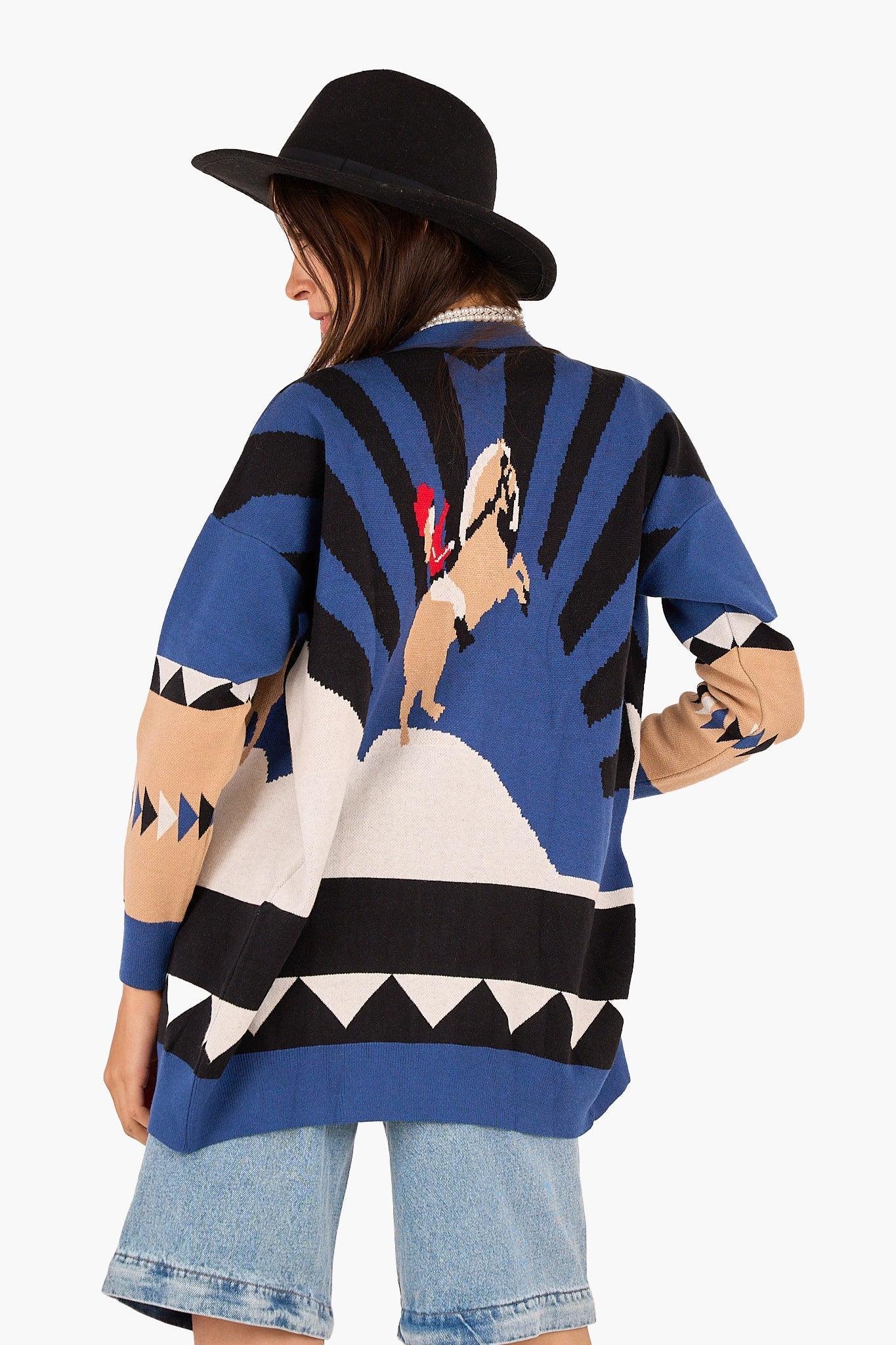 Clue - Horse Printed Cardigan 1