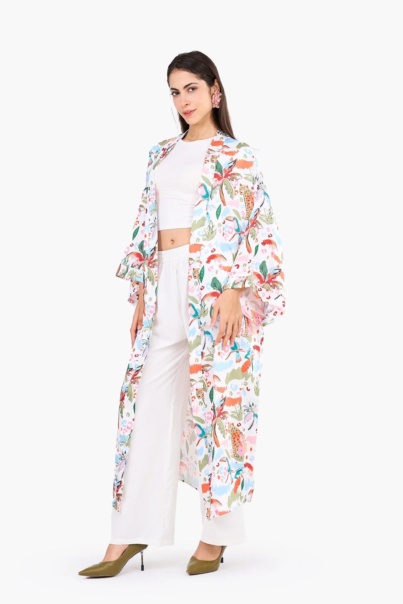 Clue - Colorful Palm-Print Kimono 3