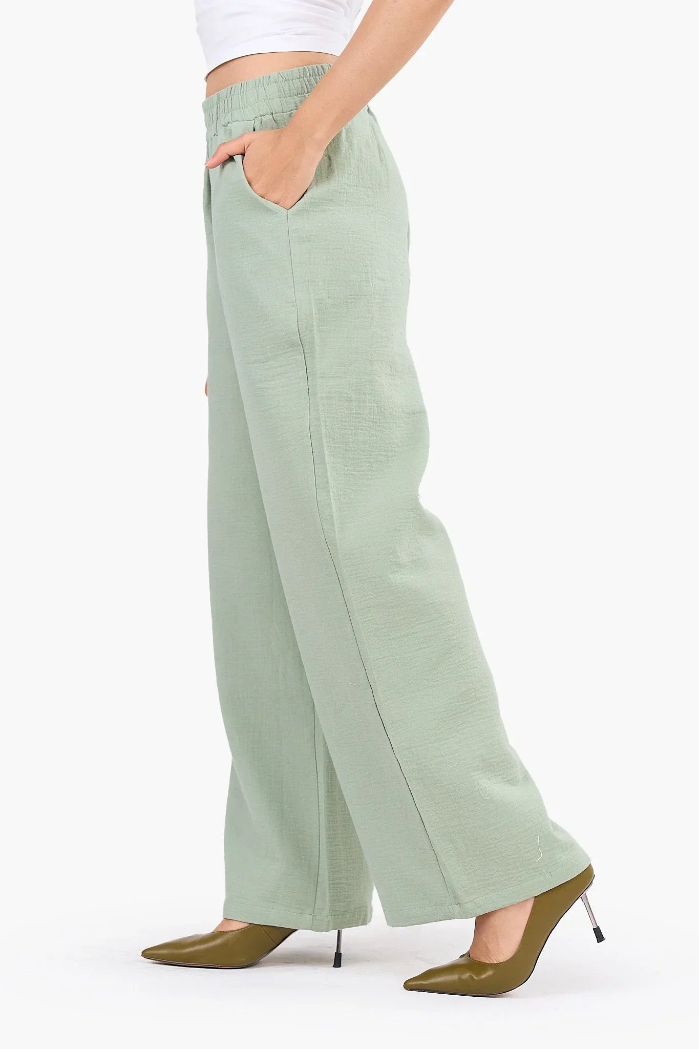 Clue - Chic Wide-Leg Tencel Pants 5