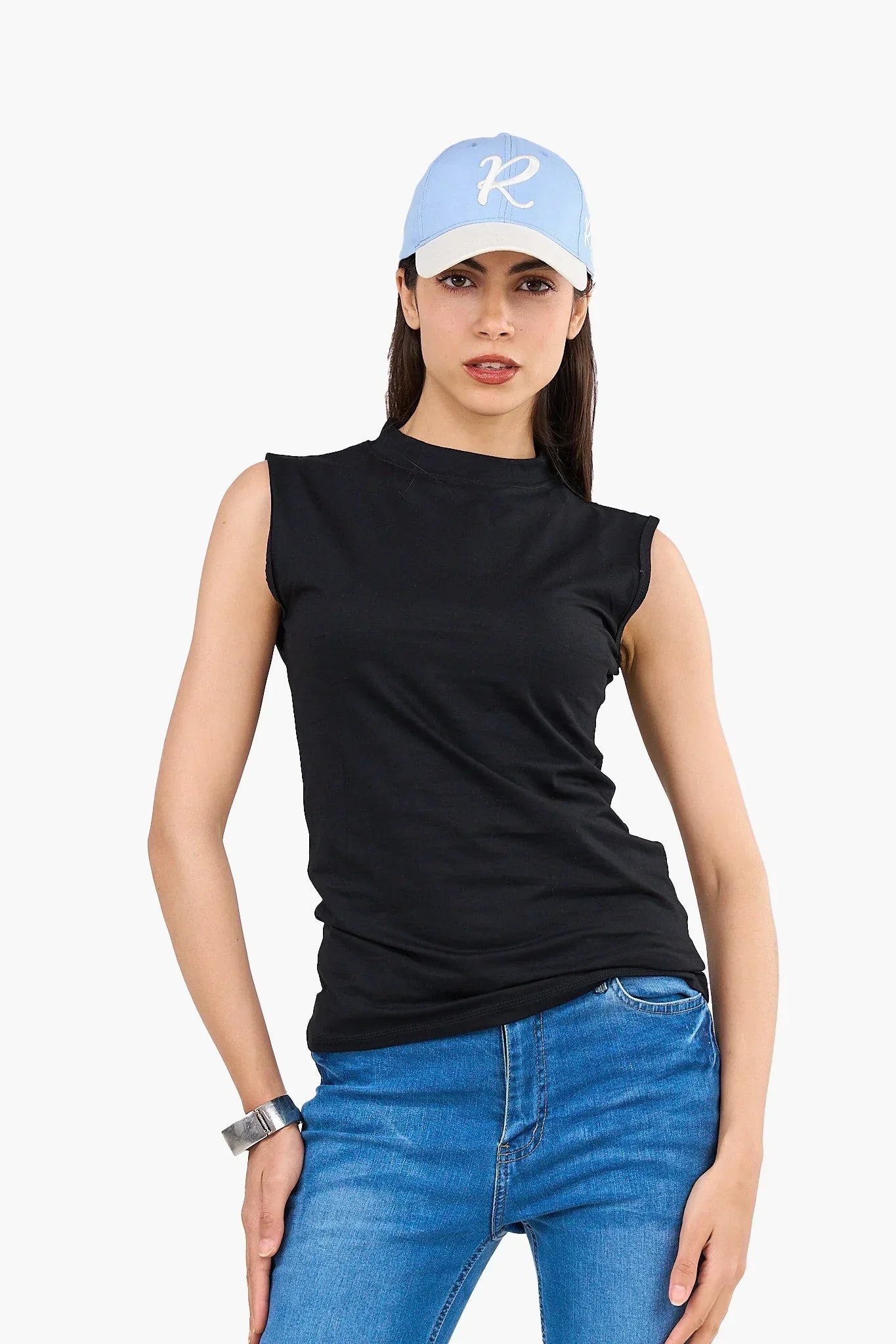 Clue - High Neck Sleeveless Top 1