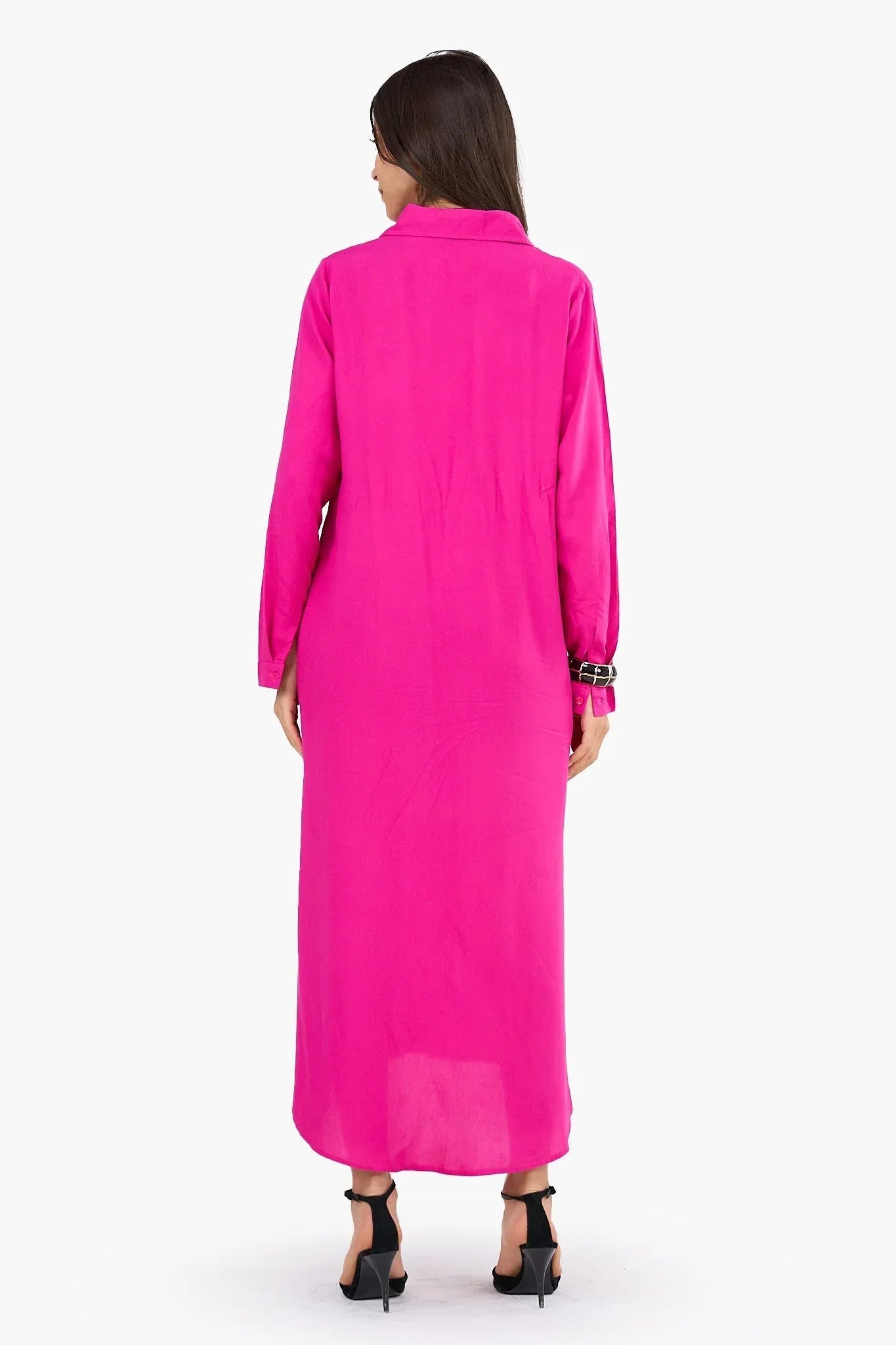 Clue - V-Collared Neck Shirt Dress 3