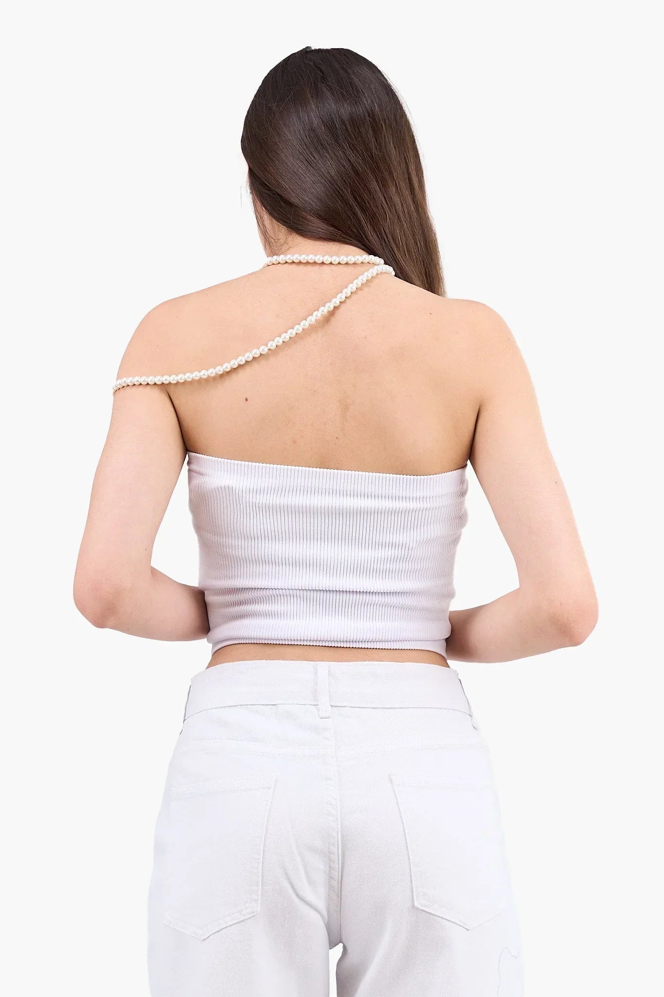 Clue - Strapless Cropped Ribbed Top 10