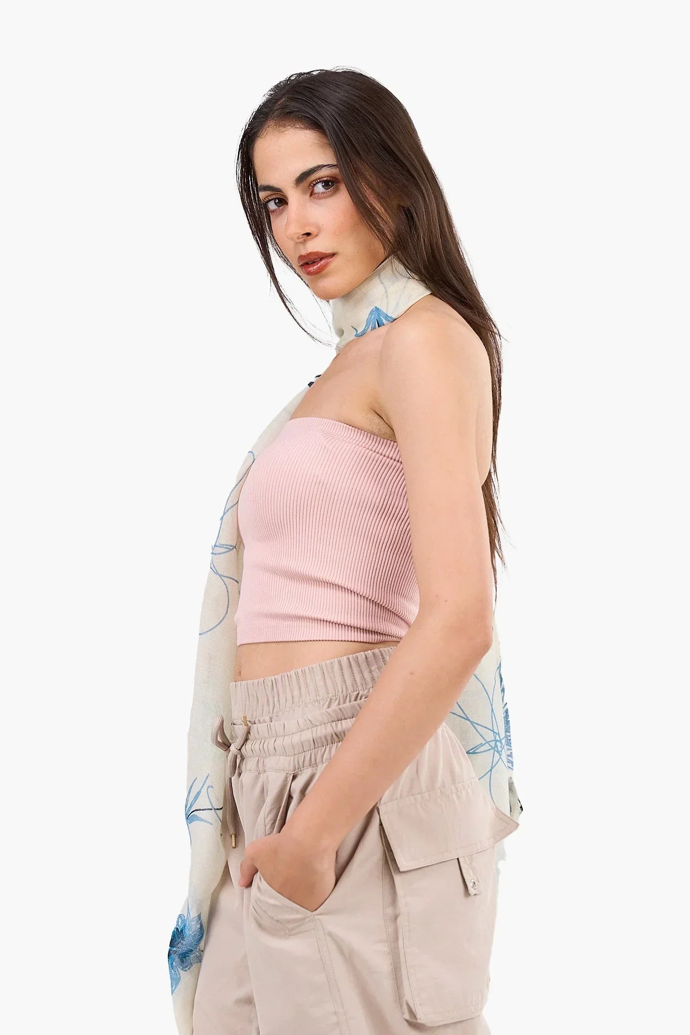 Clue - Strapless Cropped Ribbed Top 12