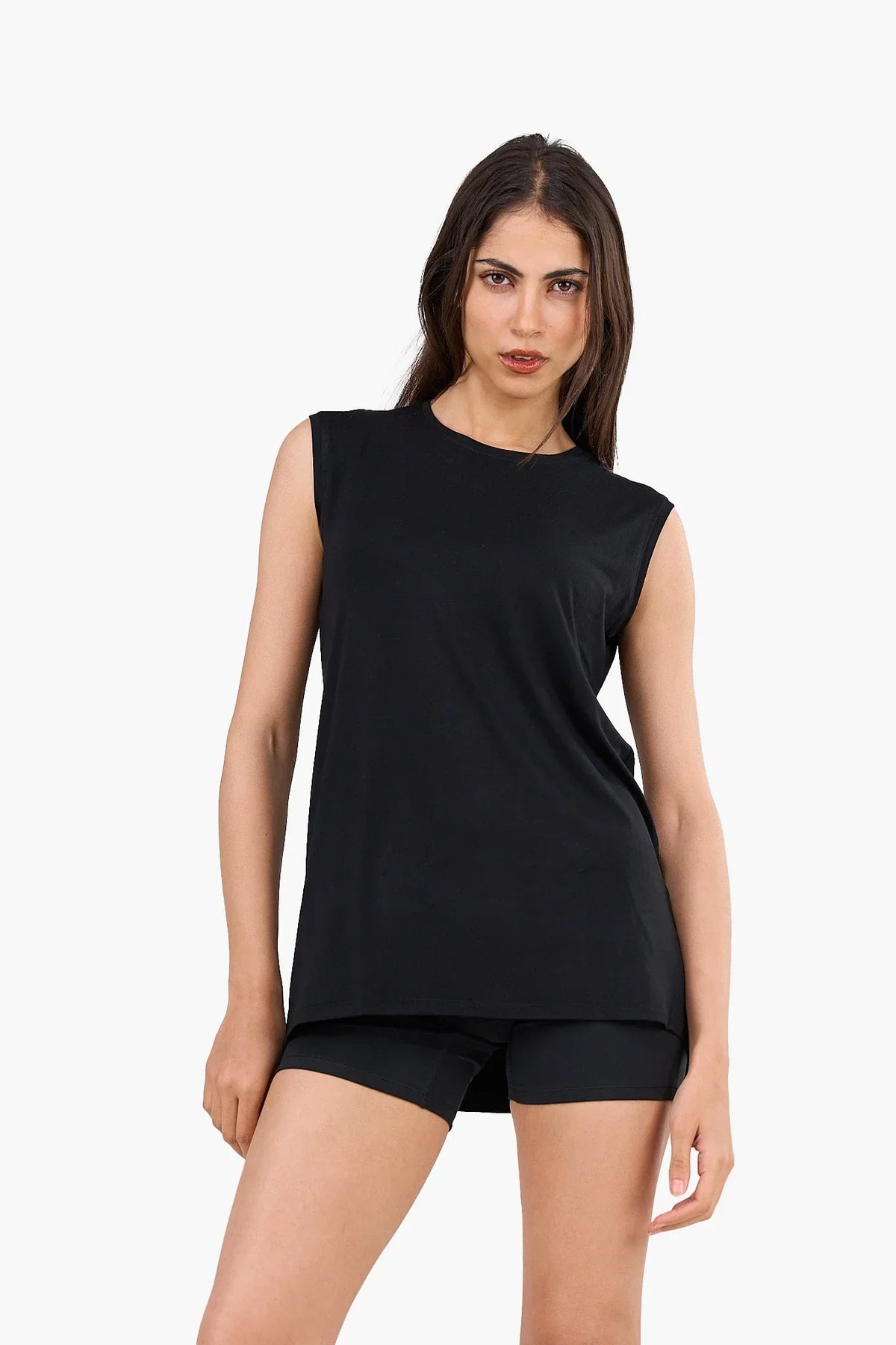 Clue - Sleeveless Viscose T-Shirt 8