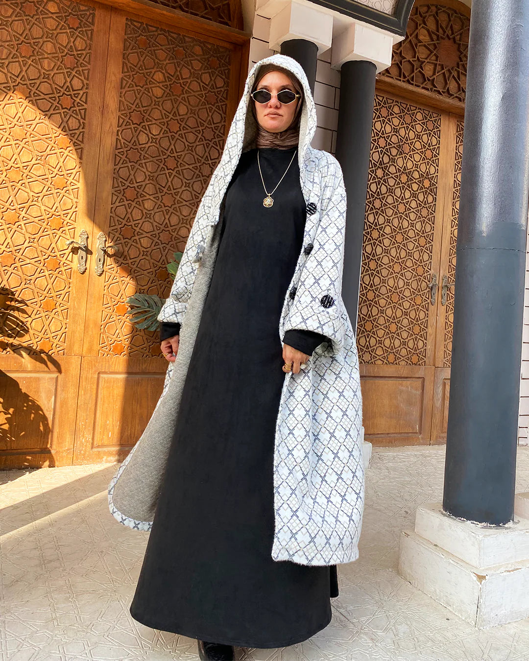 Queenza - Tweed Hooded Cardigan 4