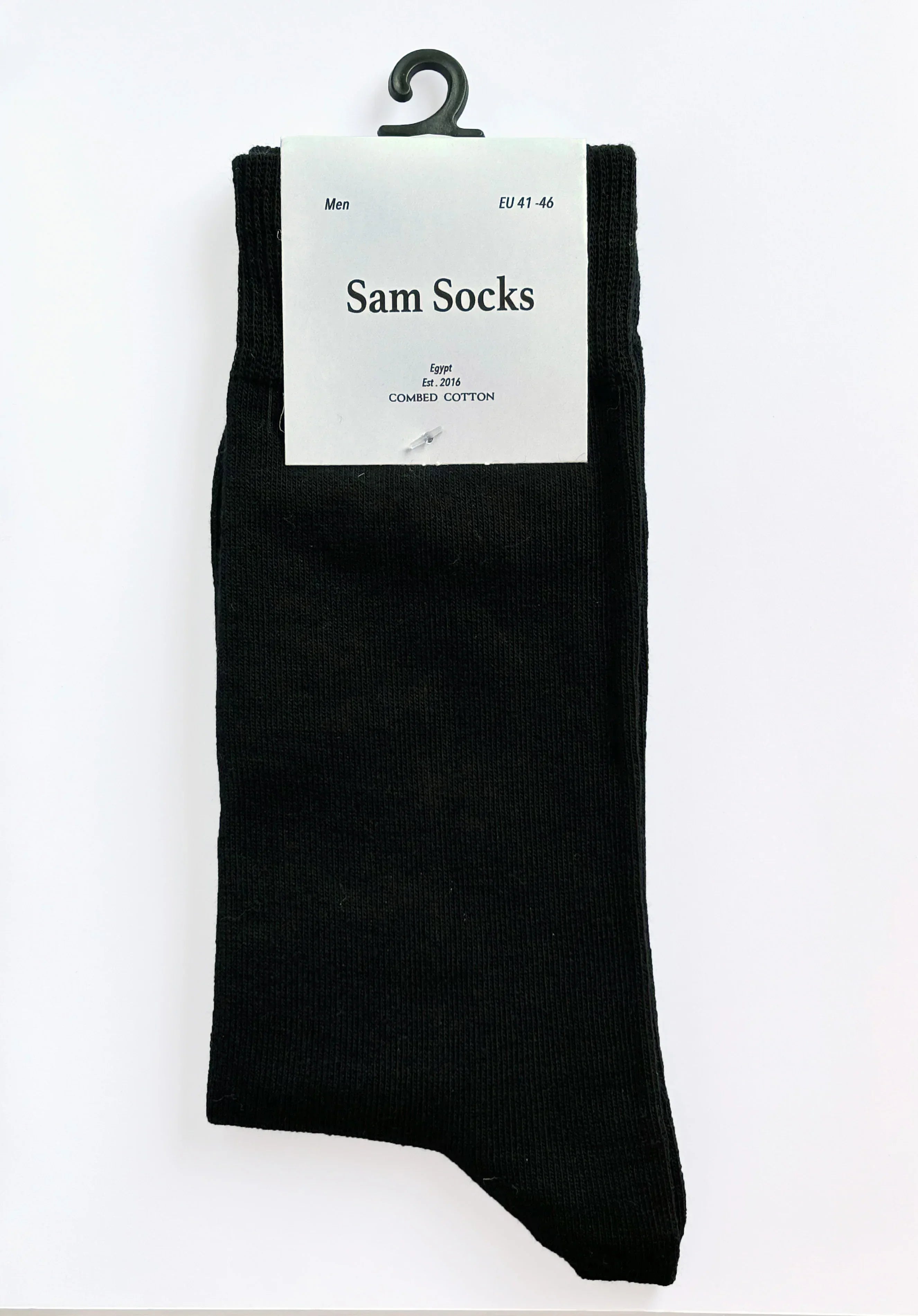 Men Set Of 6 Classic Socks Plain Black - Sam Socks - Babazzaro