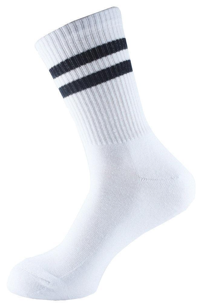 Men Set Of 6 Long Half Terry Sport Socks White - Sam Socks - Babazzaro