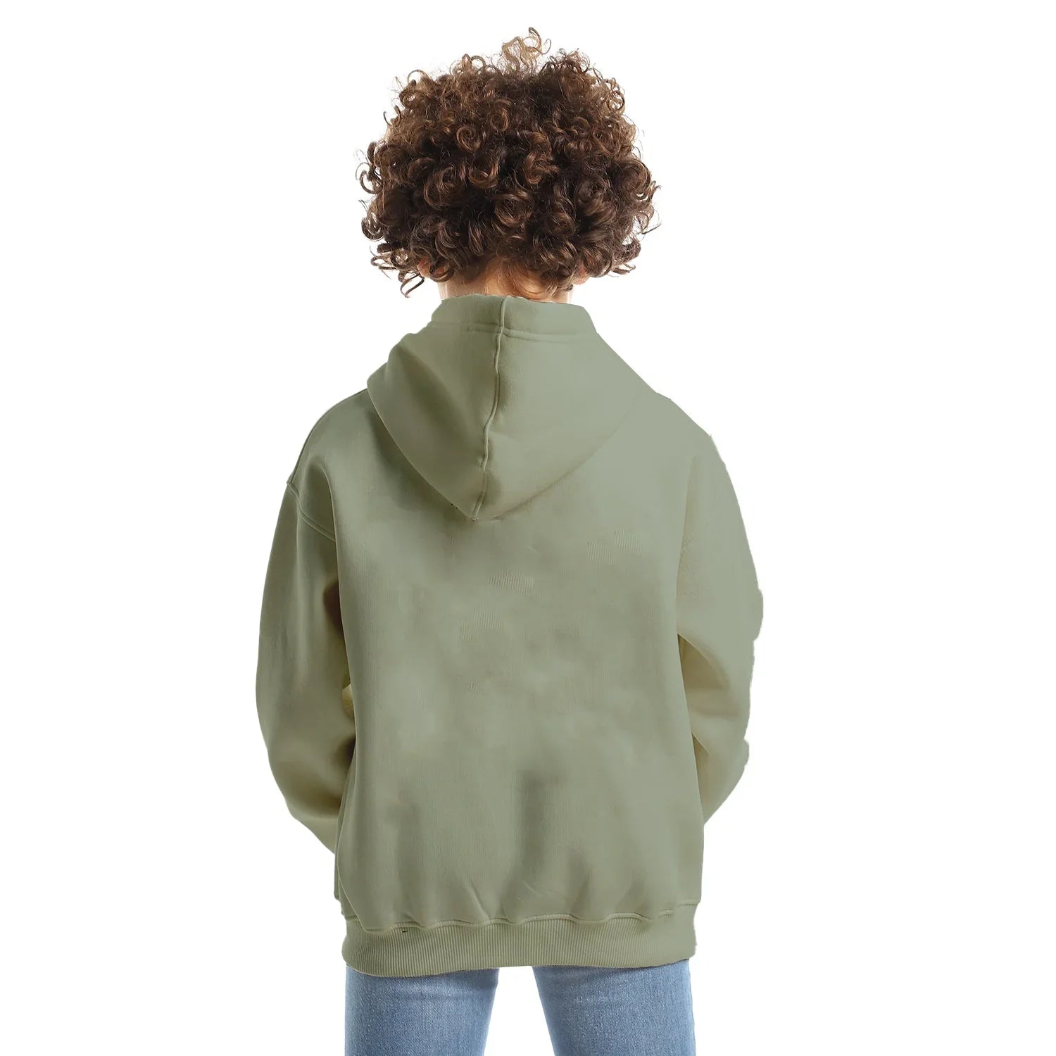 NAS Trends - E7lam Kids Oversized Hoodie-Olive 2