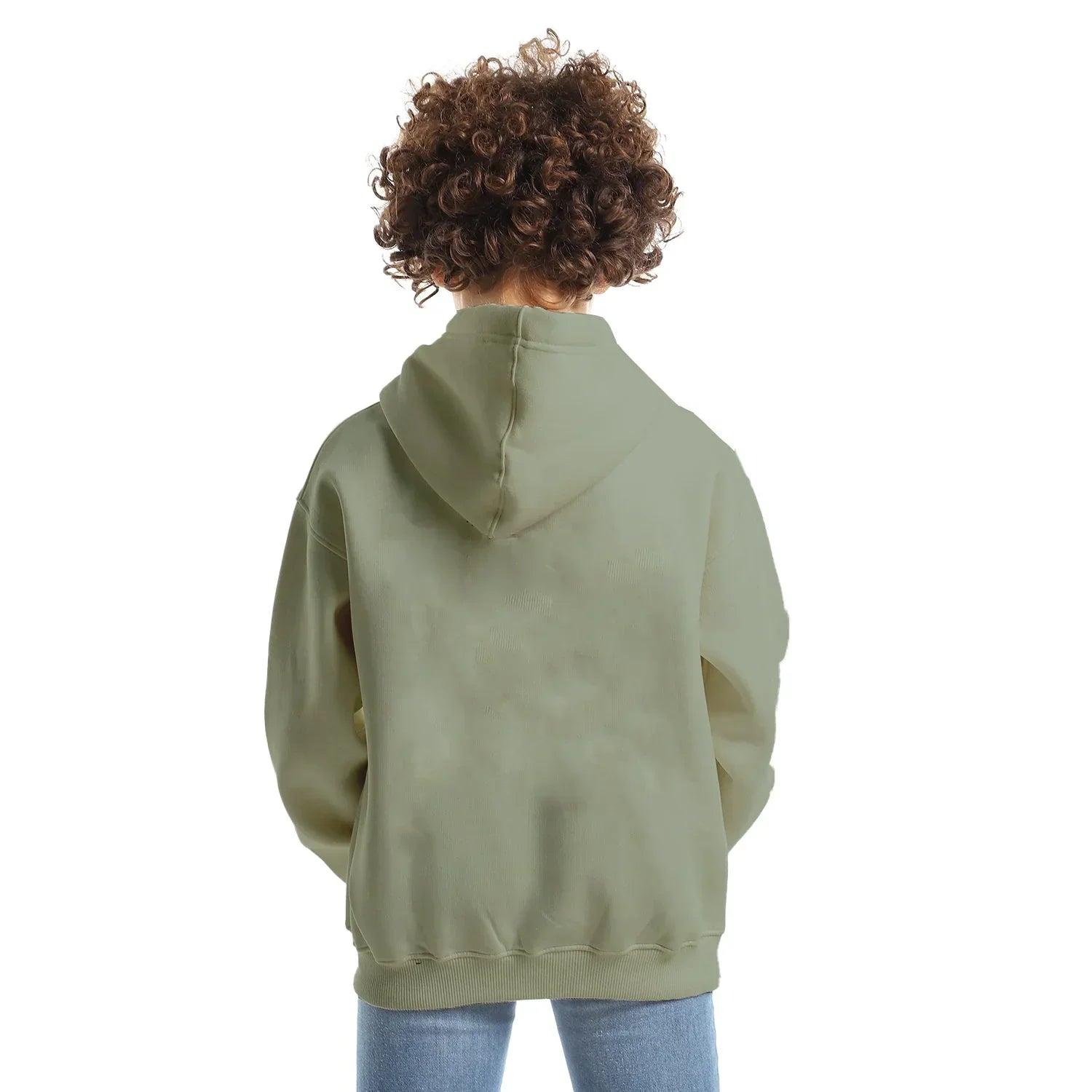 E7lam Kids Oversized Hoodie-Olive - NAS Trends - Babazzaro