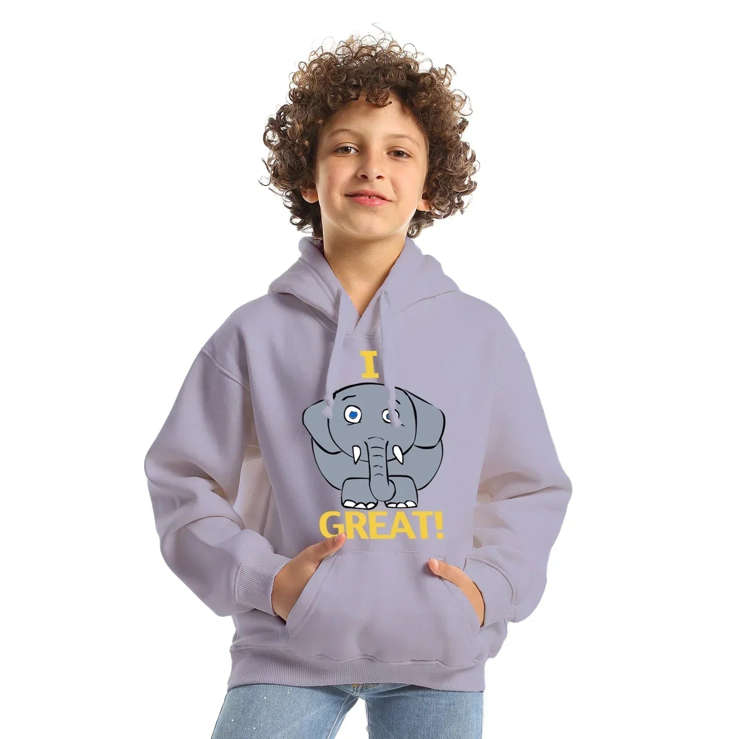 I feel Great Kids Oversized Hoodie-Lila - NAS Trends - Babazzaro