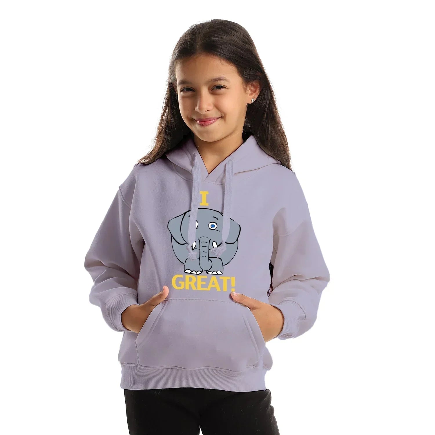 I feel Great Kids Oversized Hoodie-Lila - NAS Trends - Babazzaro