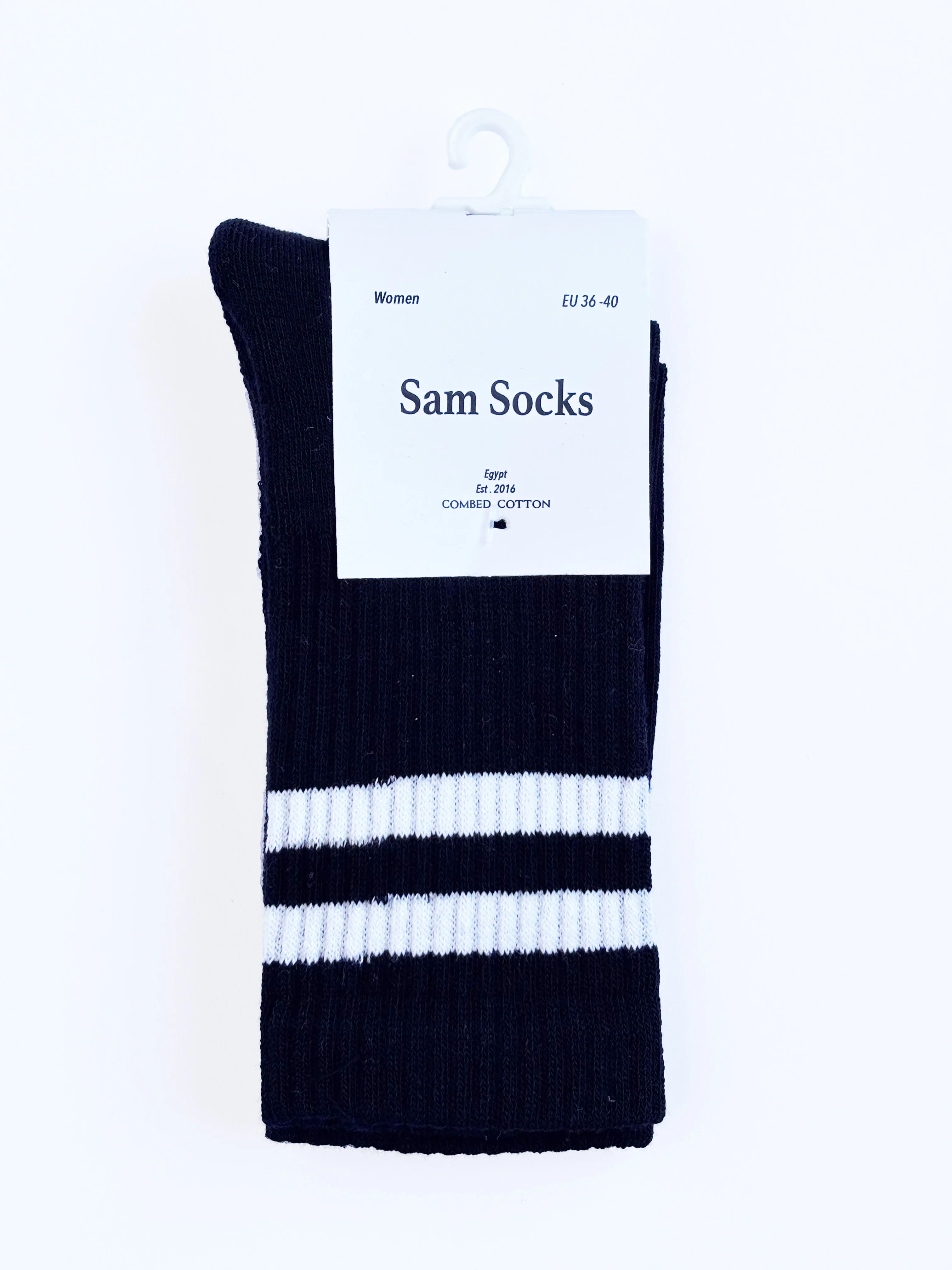 Sam Socks - Women Set Of 3 Half Terry Long Sport Socks Black 2