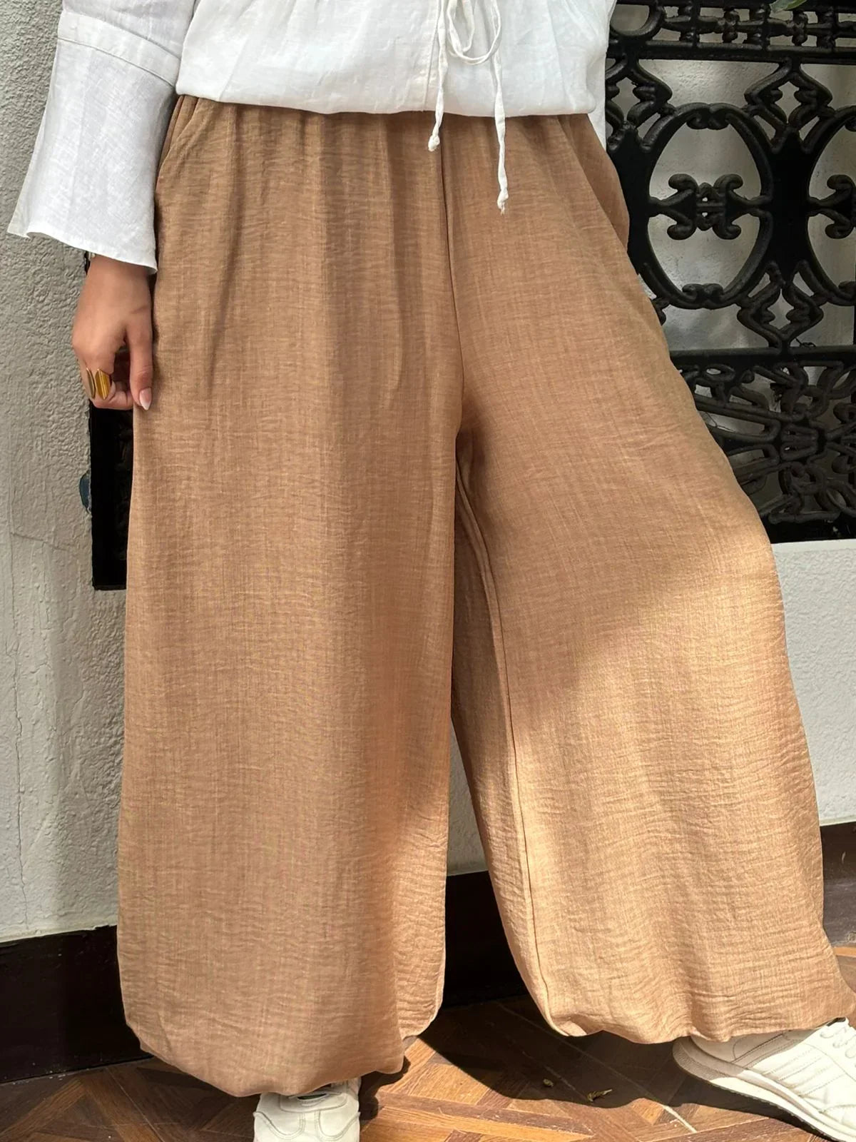 Ballon Linen Pants - بنطلون كتان بالون - Queenza 1