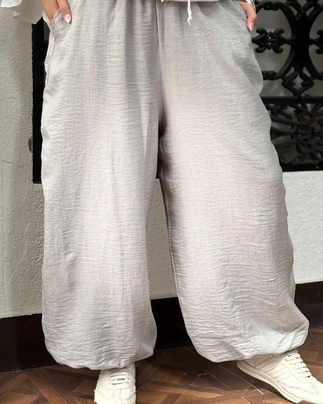 Ballon Linen Pants - بنطلون كتان بالون - Queenza 4