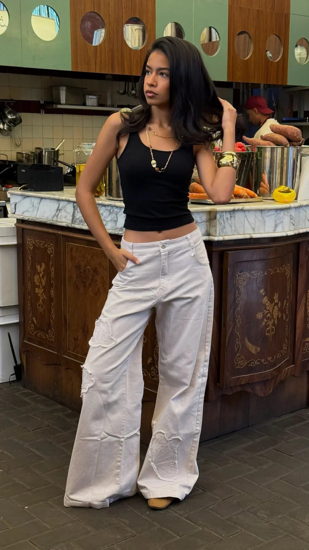 Blooming Strength Beige Pants - Callista 1