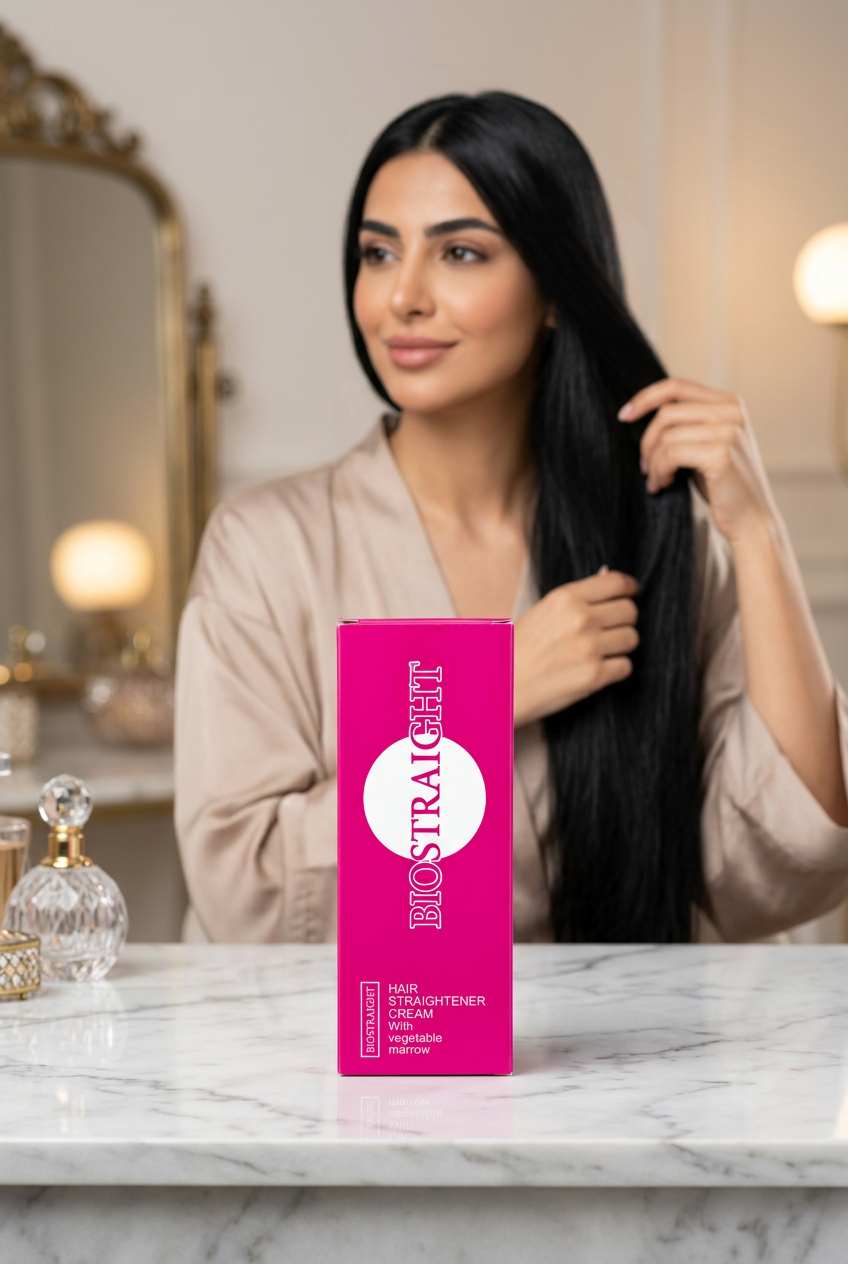 BIOSTRAIGHT Hair Straightener Cream With Vegetable Marrow 50ml - Yasmina